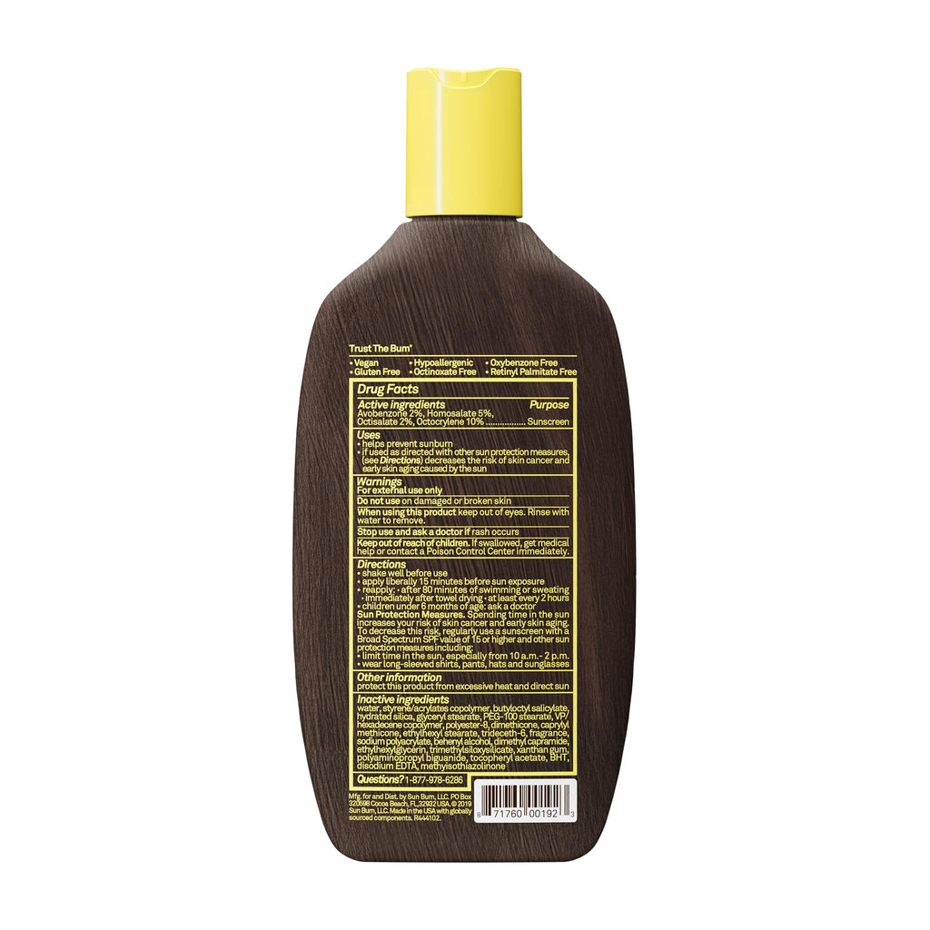 Sun Bum Original SPF 50 Sunscreen Body Lotion - Broad Spectrum Moisturizing Sunscreen with Vitamin E - Hawaii 104 Act Compliant (Made without Octinoxate & Oxybenzone) - Travel Size - 3 oz