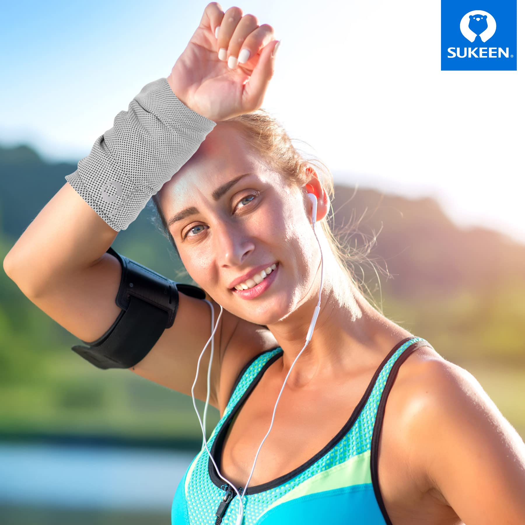 Sukeen 4 Pack Cooling Towels for Hot Weather 40"x12", Gym Towels for Men and Women, Soft Breathable Workout Towels for Yoga, Running, Sport, & More