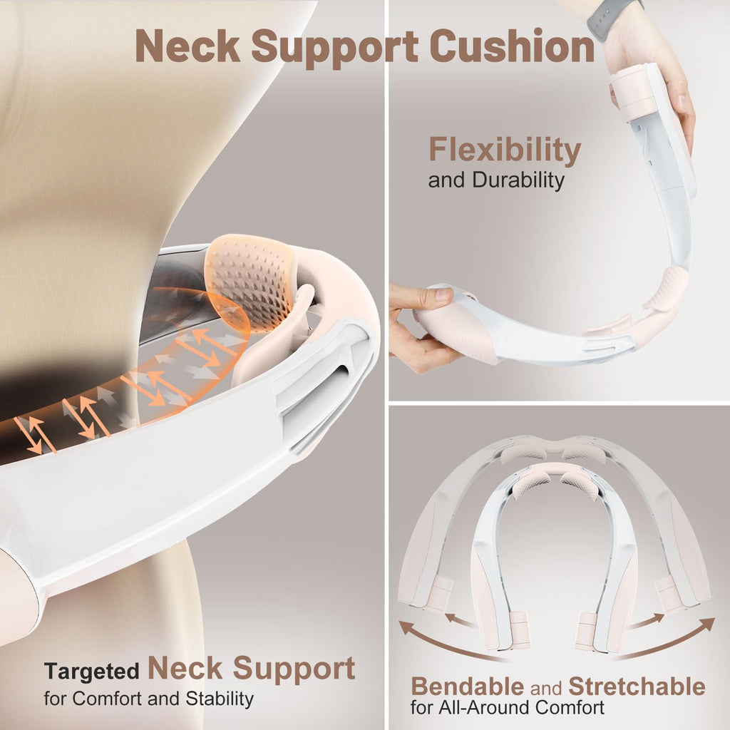 Portable Neck Fan with 6 Powerful Speeds, 8000mAh Battery Operated USB-C Rechargeable Fan, 20H Runtime, Hands-Free 360° Cooling Personal Wearable Neck Fan, Gift for Women Men Travel Concerts(Black)