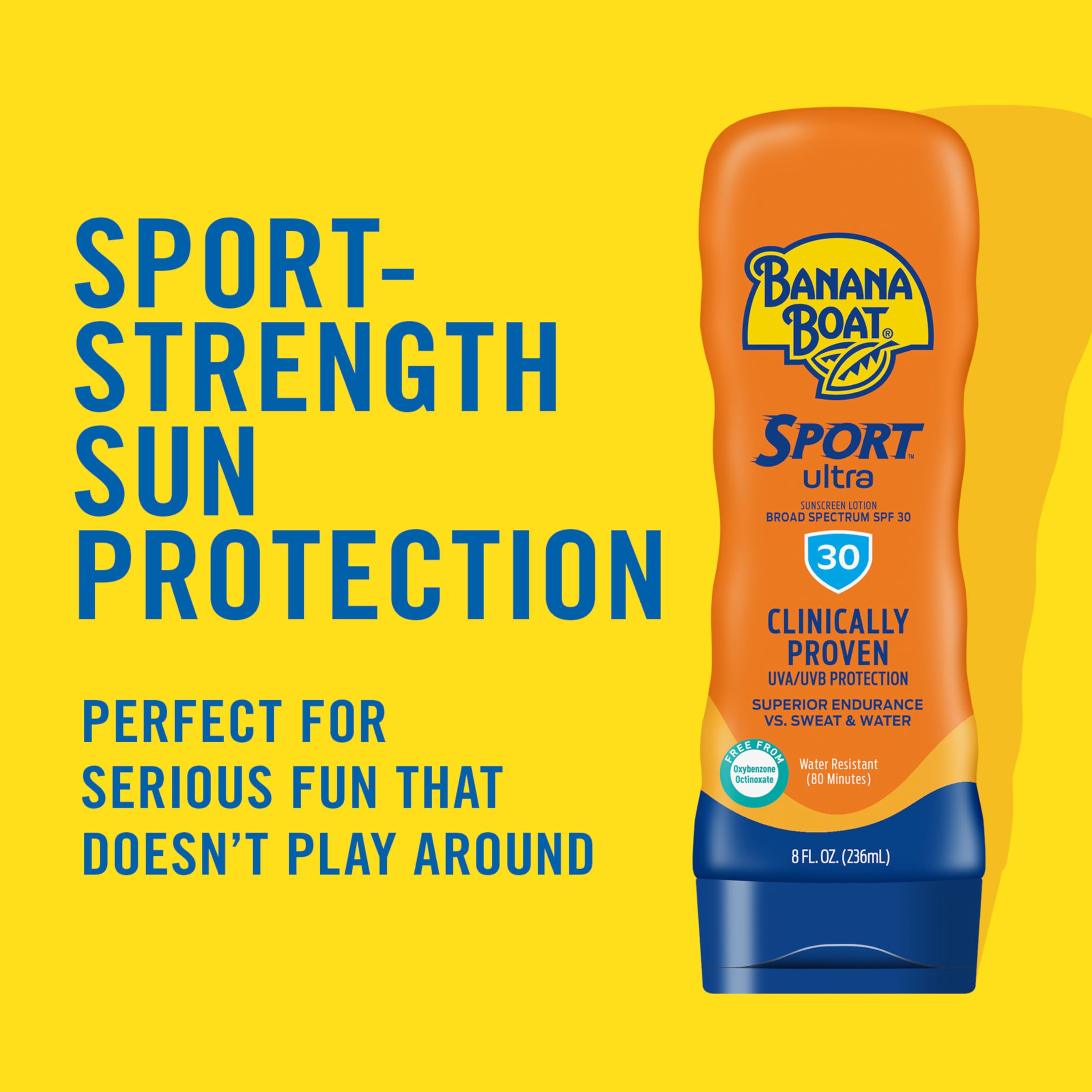 Banana Boat Sport Sunscreen Lotion, SPF 50, 10 Oz Each, Twin Pack | HIGH-PERFORMANCE SUNSCREEN with a non-greasy feel and won't clog pores