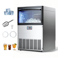 VEVOR Commercial Ice Maker Machine, 80 lbs/24h with 13 lbs Storage Capacity, Countertop/Freestanding/Under Counter, Stainless Steel Ice Maker with LED Display & Self-Cleaning, for Home Bar Restaurant