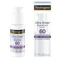Neutrogena, Ultra Sheer Face Sunscreen with Vitamin E and SPF 60, Sunscreen for Face with Broad Spectrum Uva/Uvb Protection, Fragrance-Free, Oxybenzone-Free, Water-Resistant (80 minutes), 50.3 mL
