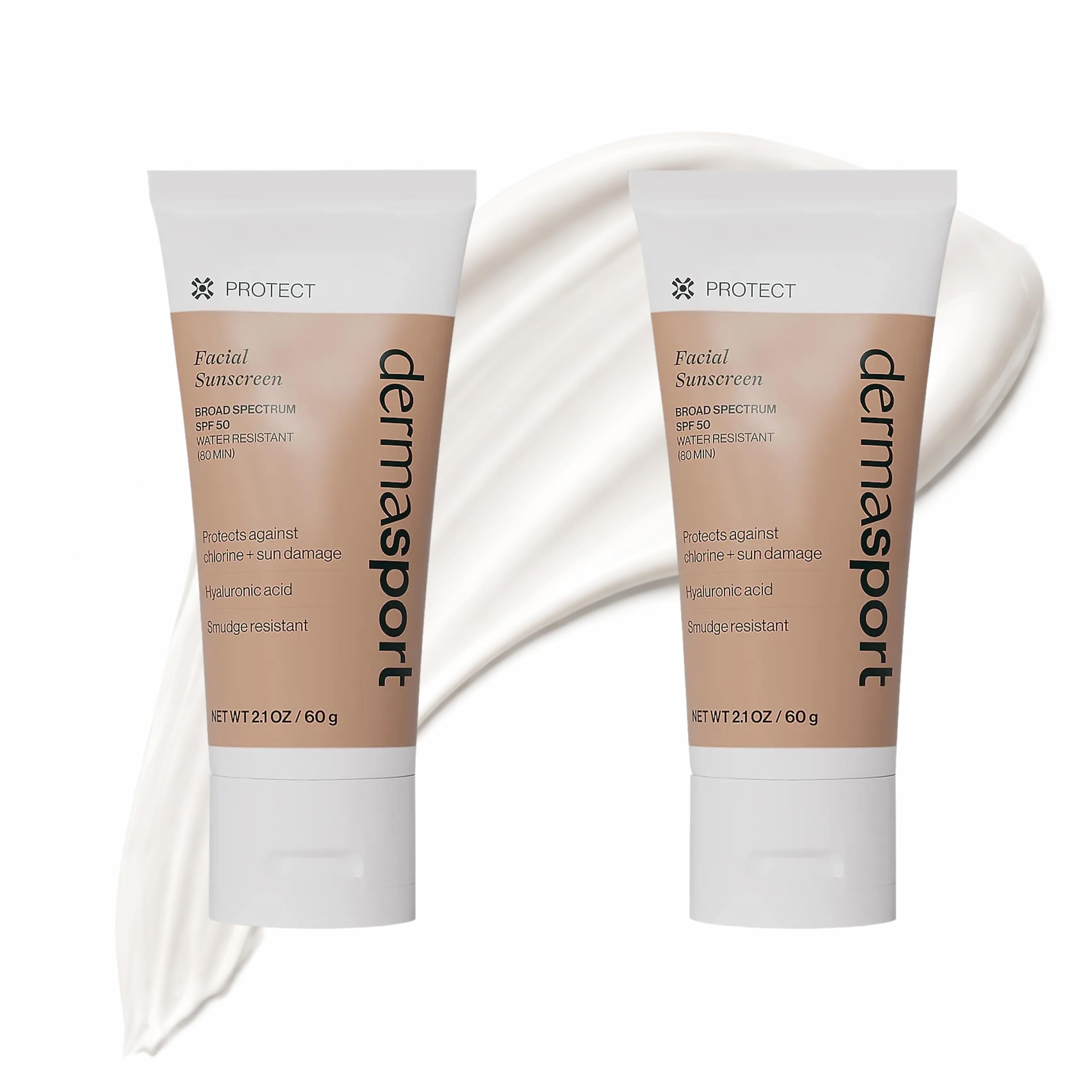 Dermasport SPF 50 Facial Sunscreen Lotion for Athletes, Zinc Oxide Hydrating, Non-Greasy, Broad Spectrum Sun Protection, Oil-Free, Reef-Safe, Face Sunscreen Resistant to every Sport