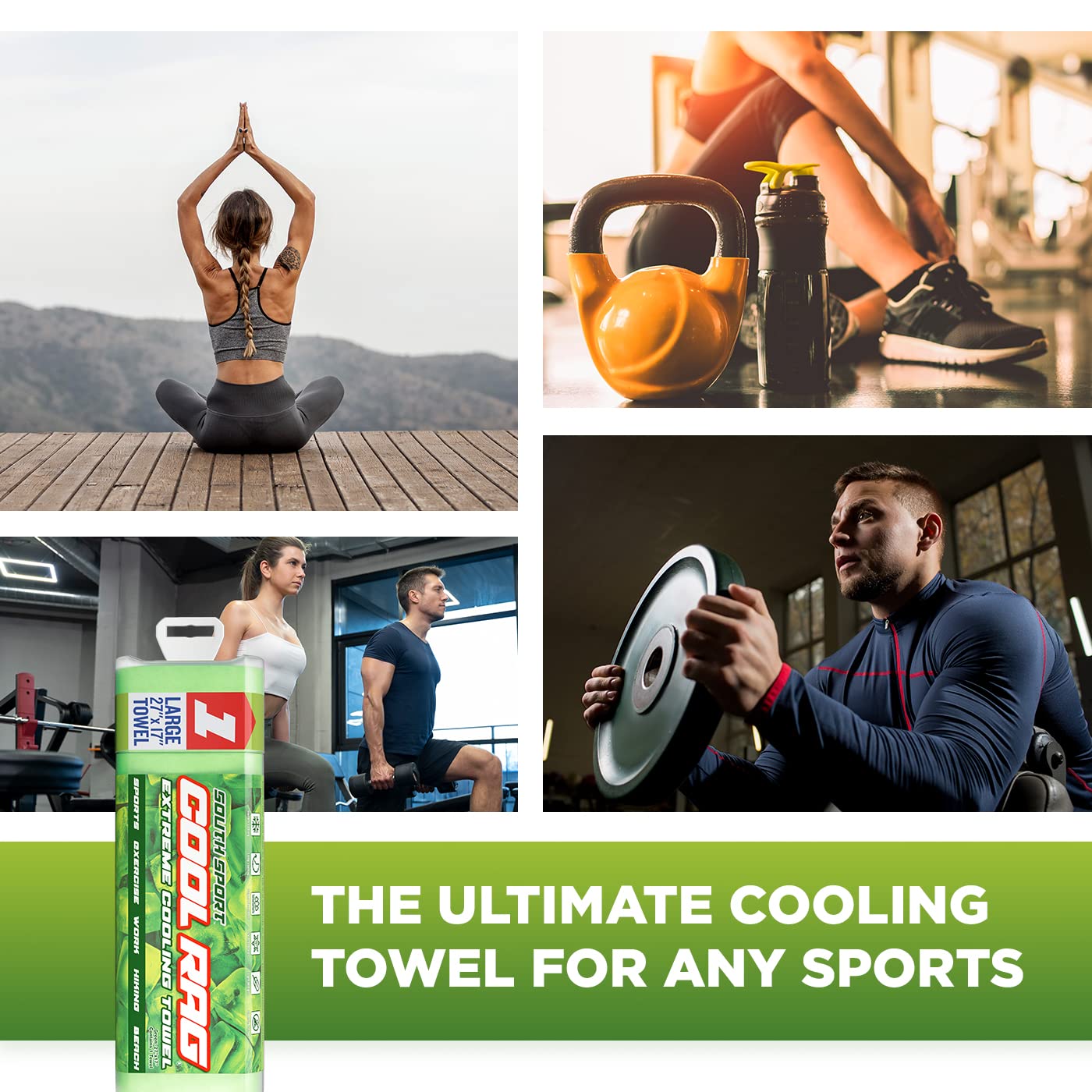 Cool Cool RAG Extreme Cooling Towel for Heat Relief - PVA Cooling Towel for Workout, Gym, Running and for Other Outdoor Sports - Cooling Rag for Neck - Cool Towel for Quick Cooling