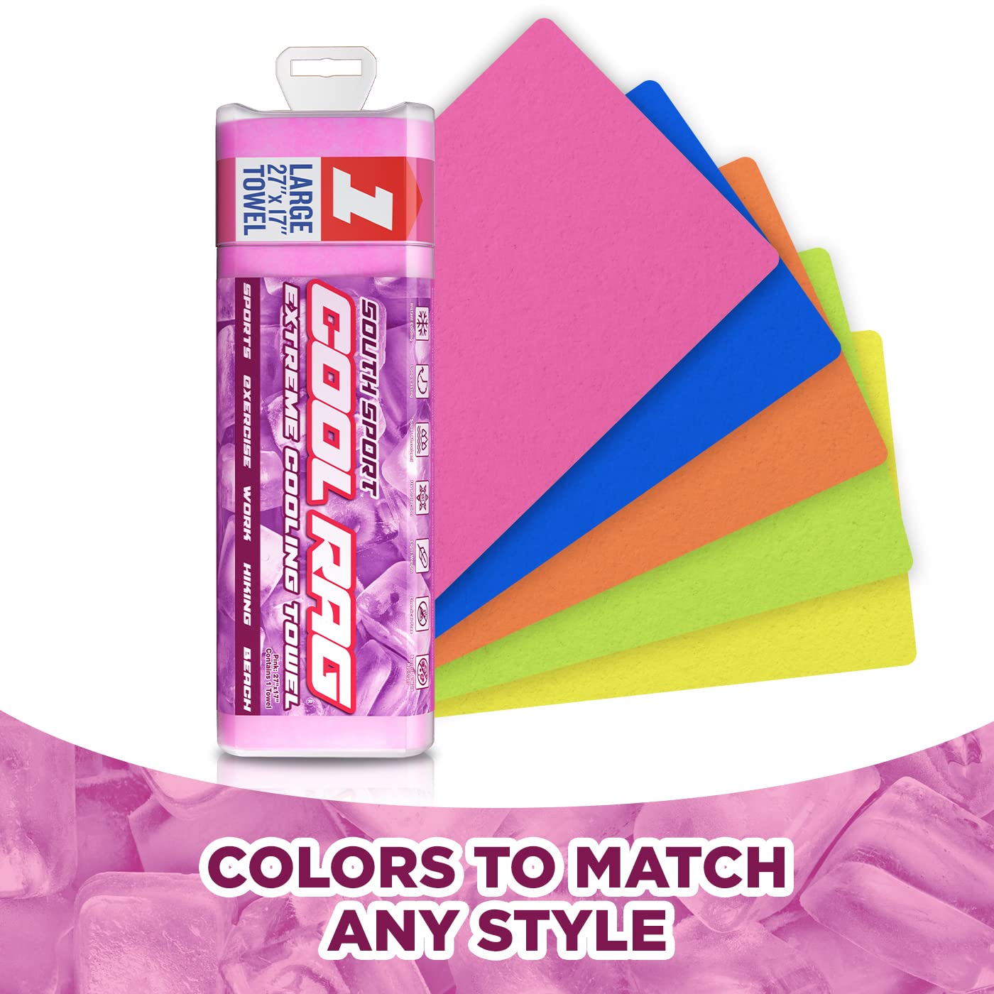 Cool Cool RAG Extreme Cooling Towel for Heat Relief - PVA Cooling Towel for Workout, Gym, Running and for Other Outdoor Sports - Cooling Rag for Neck - Cool Towel for Quick Cooling