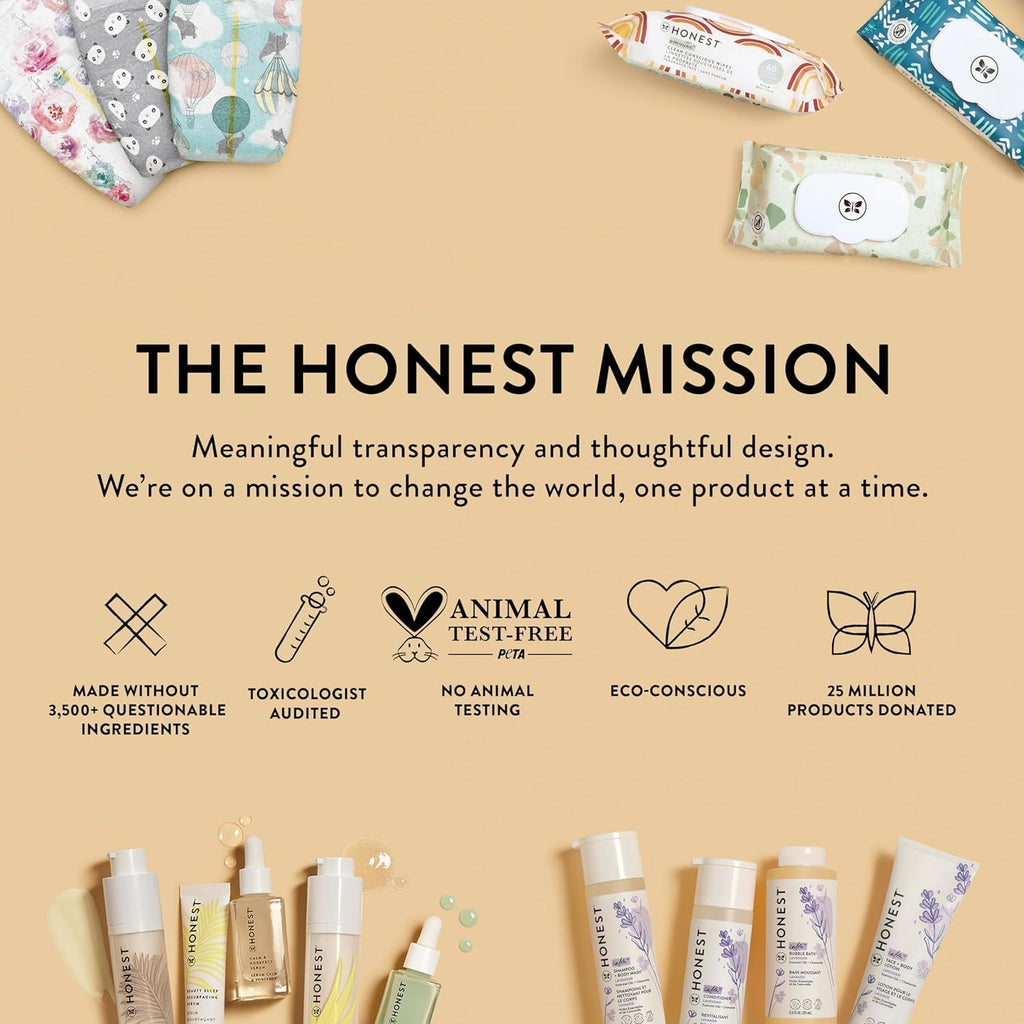 The Honest Company Foaming Bubble Bath, Naturally Derived, Tear-free, Hypoallergenic, Citrus Vanilla Refresh, 12 fl oz