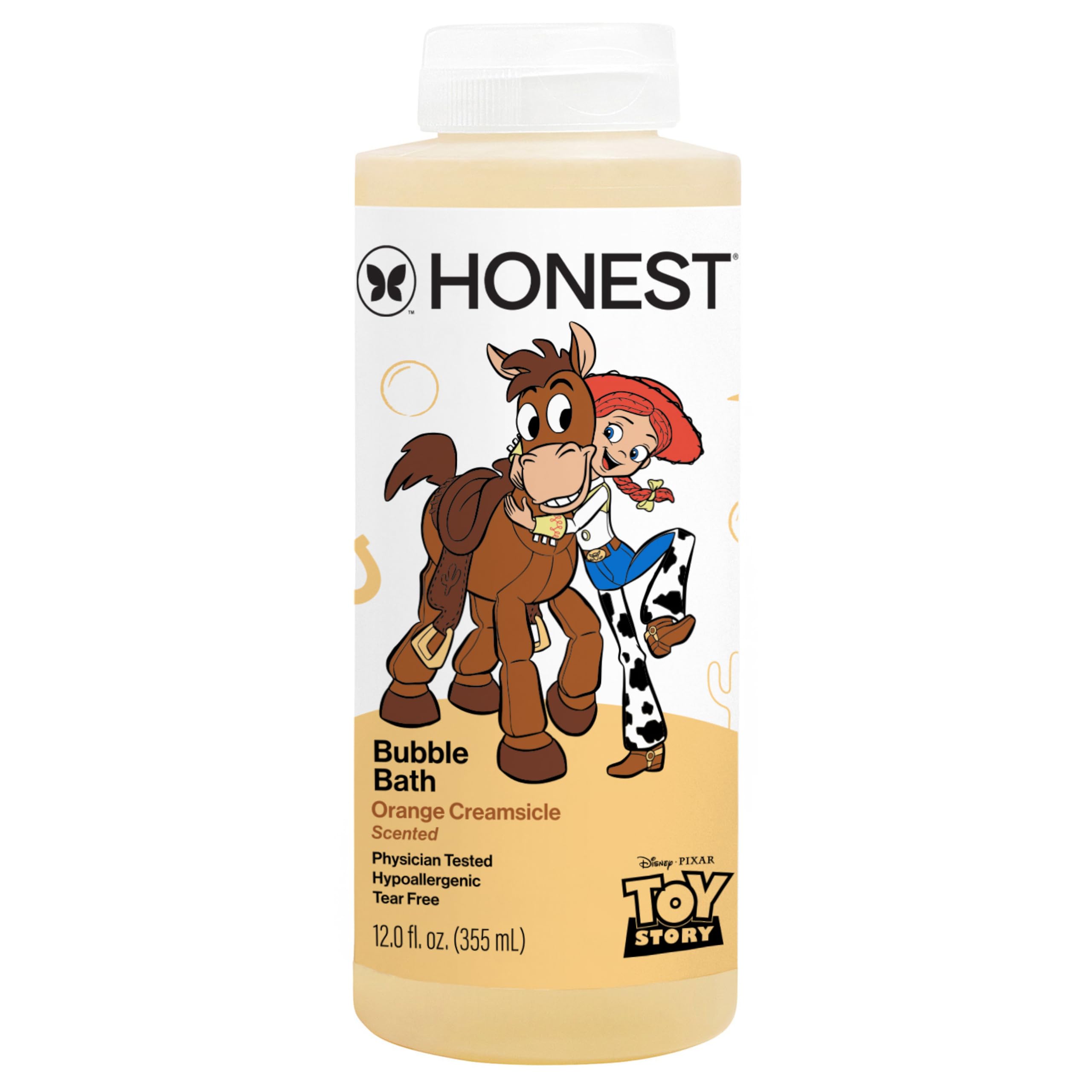 The Honest Company Foaming Bubble Bath, Naturally Derived, Tear-free, Hypoallergenic, Citrus Vanilla Refresh, 12 fl oz