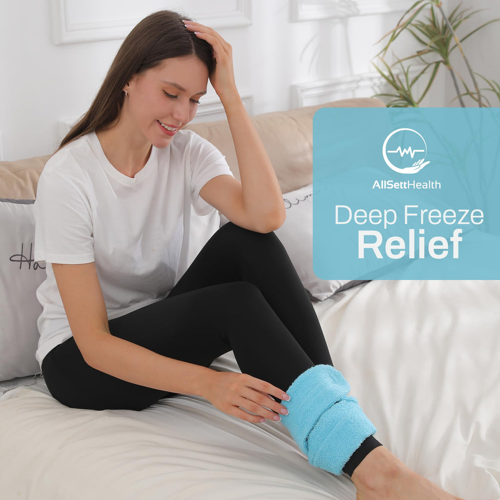 Neck Ice Pack Wrap with 2 Reusable Gel Ice Packs, Flexible Ice Wrap for Neck, Shoulders, Knees, Wrists, Soft Cooling Towel Compress for Post Surgery, Tonsillectomy, Migraine, Sore Muscle Pain Relief