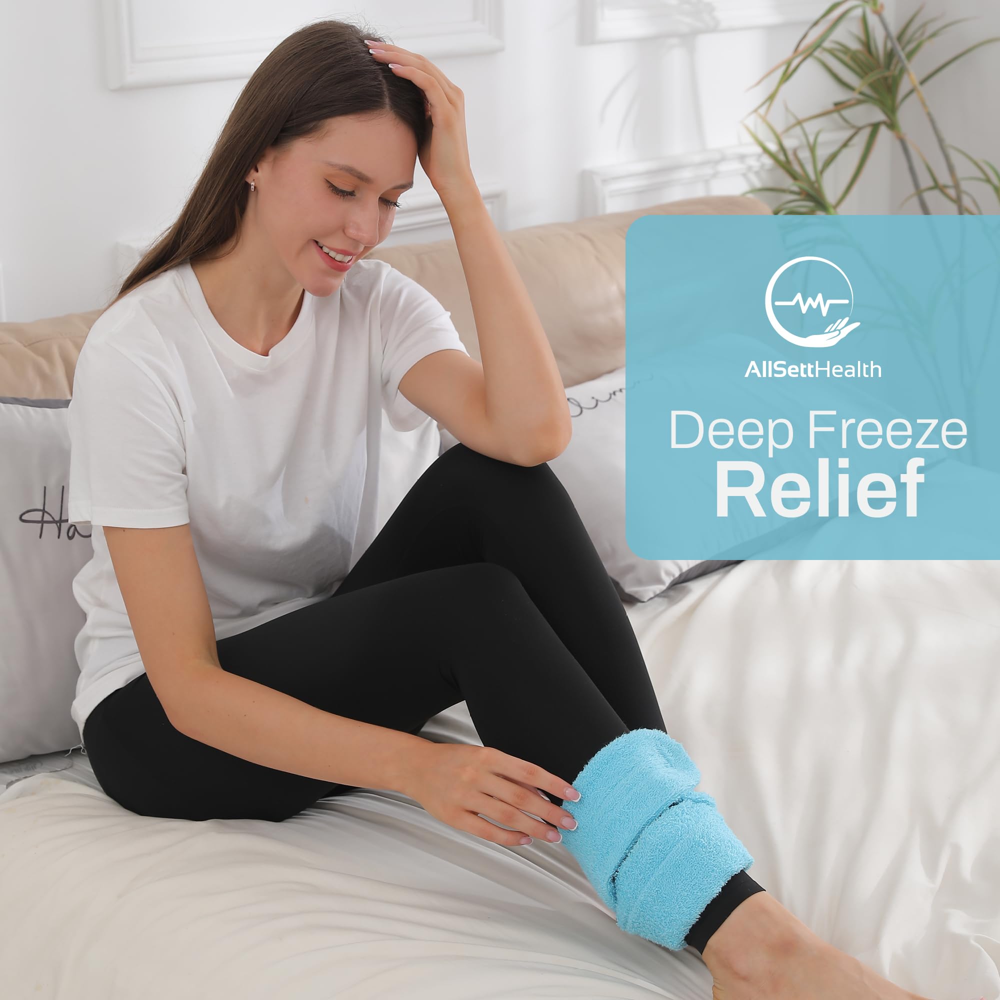 Neck Ice Pack Wrap with 2 Reusable Gel Ice Packs, Flexible Ice Wrap for Neck, Shoulders, Knees, Wrists, Soft Cooling Towel Compress for Post Surgery, Tonsillectomy, Migraine, Sore Muscle Pain Relief
