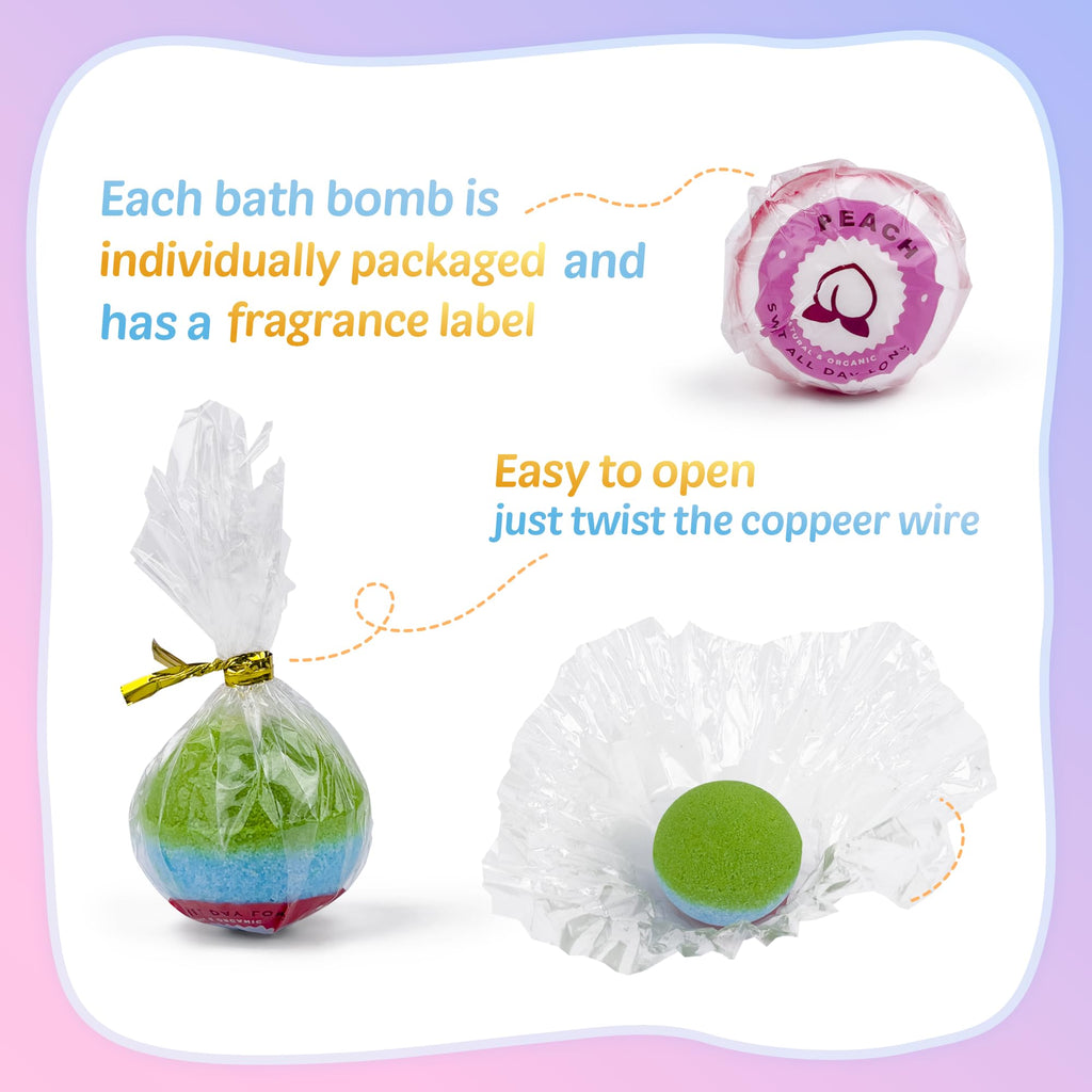 Bath Bombs for Kids, 12 Pcs Bath Bombs with Glow in The Dark Dinosura Surprise Inside, Handmade Organic Bubble Bath Ball Gift Set for Boys and Girls, Gift for Birthday Christmas Easter