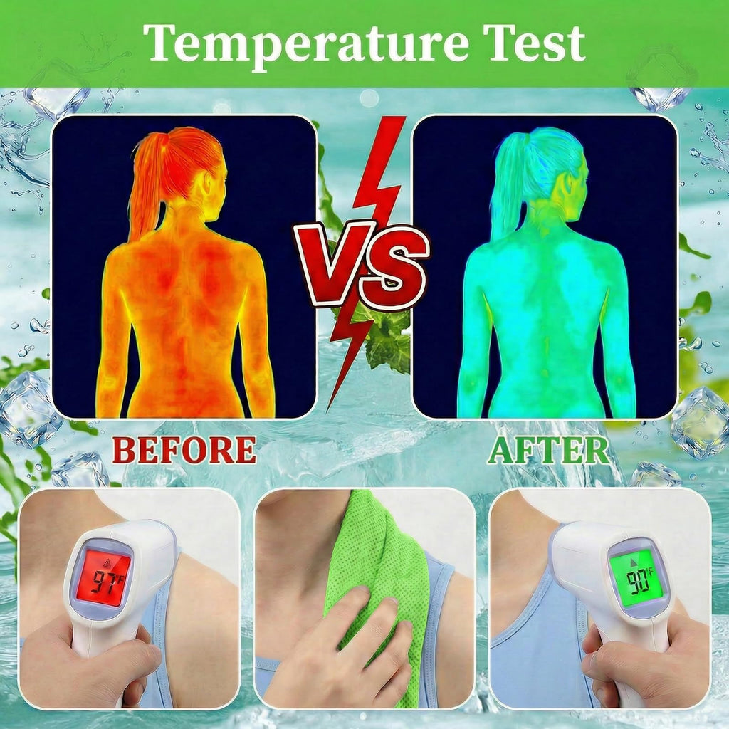 Premium PVA Cooling Towels for Neck and Face,4pcs 33"*12.7" Cooling Neck Wraps with Textured Dot Surface for Summer Heat,Cool Rags for Hot Weather, Cold Scarf for Gym Yoga Run,Blue (Blue)