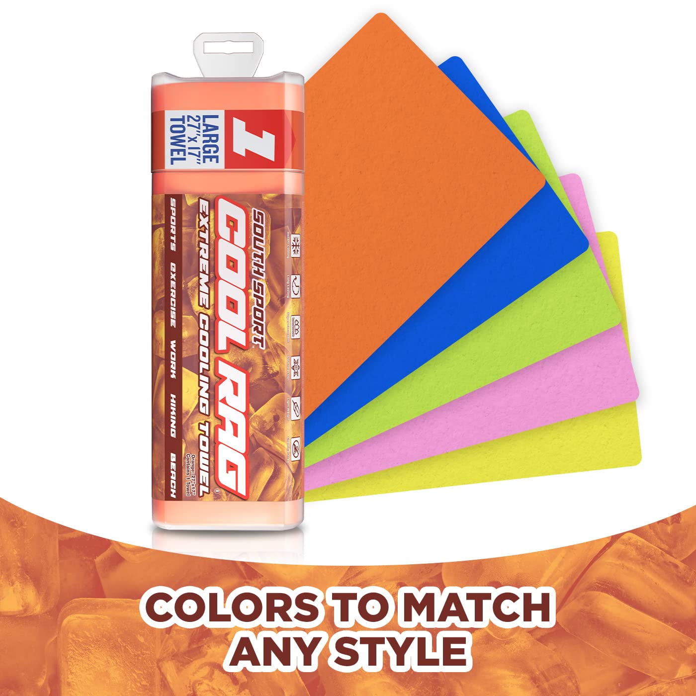 Cool Cool RAG Extreme Cooling Towel for Heat Relief - PVA Cooling Towel for Workout, Gym, Running and for Other Outdoor Sports - Cooling Rag for Neck - Cool Towel for Quick Cooling