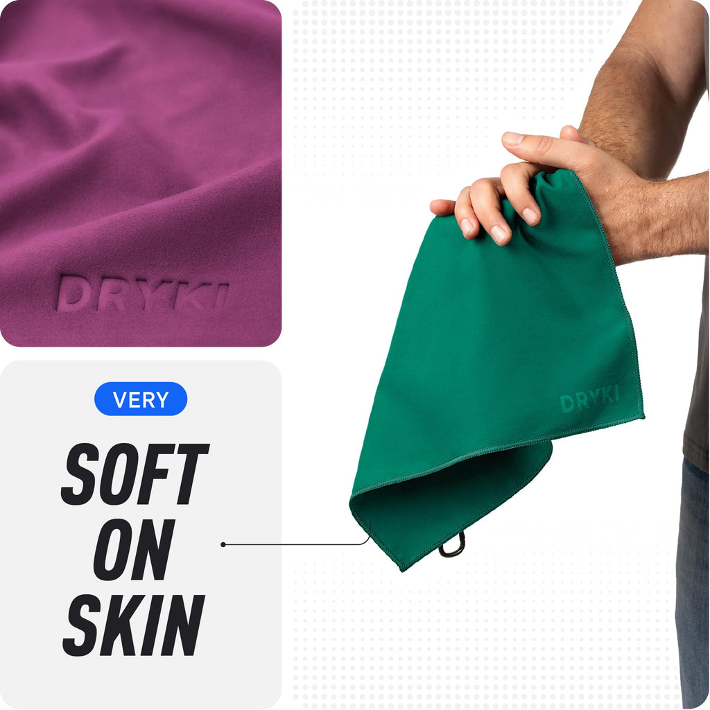 DRYKI Pocket-Sized Sweat Towels - The Original Sweat Absorbing Handkerchiefs - Quick-Dry Microfiber Sweat Rags for Face, Hands, & Body - Men & Women - Gym, Sports, and Work (Desert: 5 Pack)