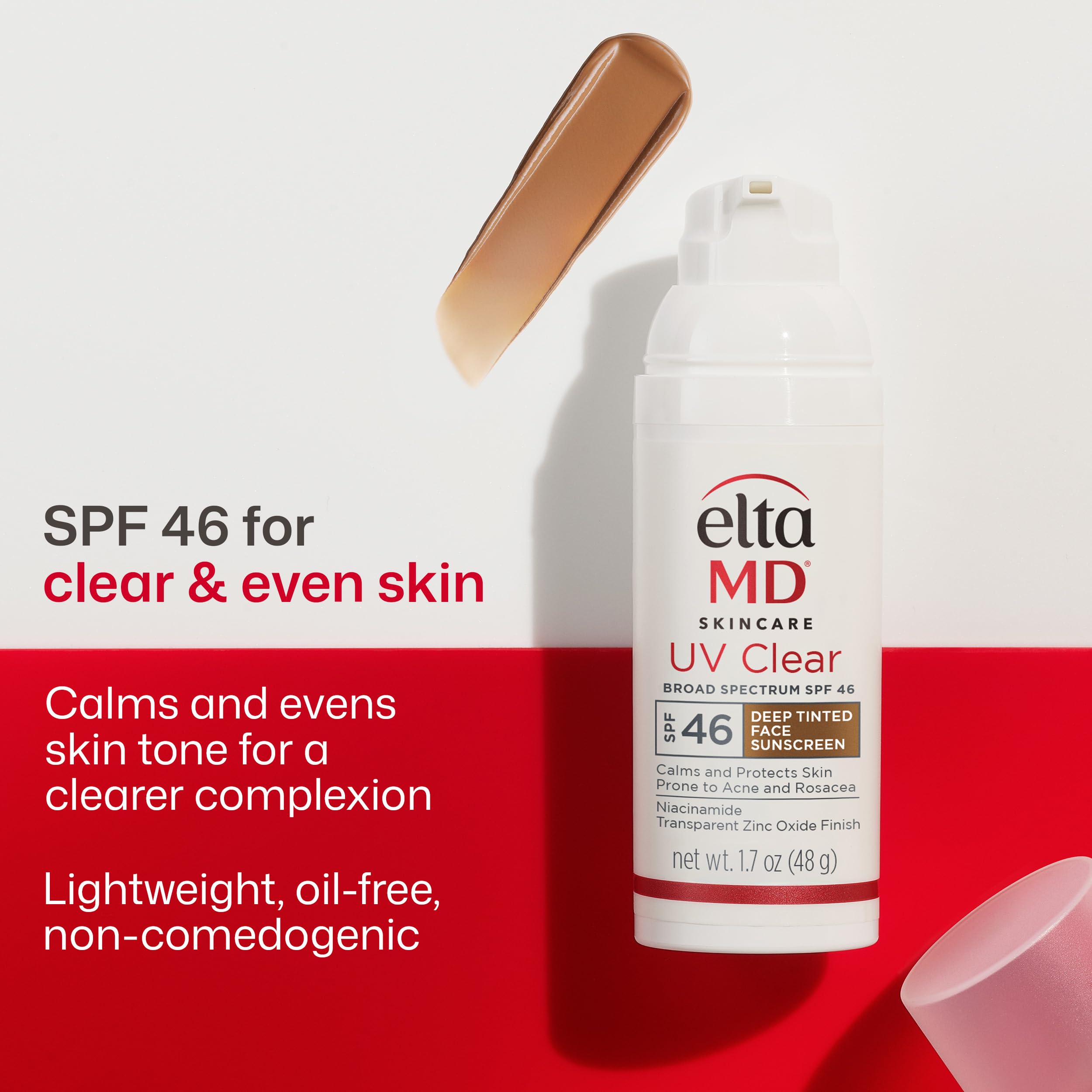 EltaMD UV Clear Face Sunscreen SPF, Oil-Free Sunscreen with Zinc Oxide, Dermatologist Recommended
