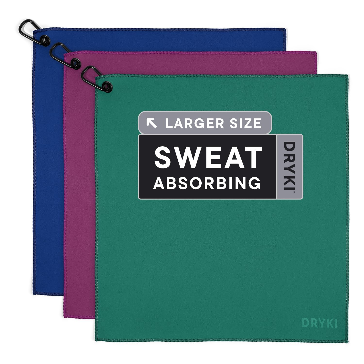 DRYKI Pocket-Sized Sweat Towels - The Original Sweat Absorbing Handkerchiefs - Quick-Dry Microfiber Sweat Rags for Face, Hands, & Body - Men & Women - Gym, Sports, and Work (Desert: 5 Pack)
