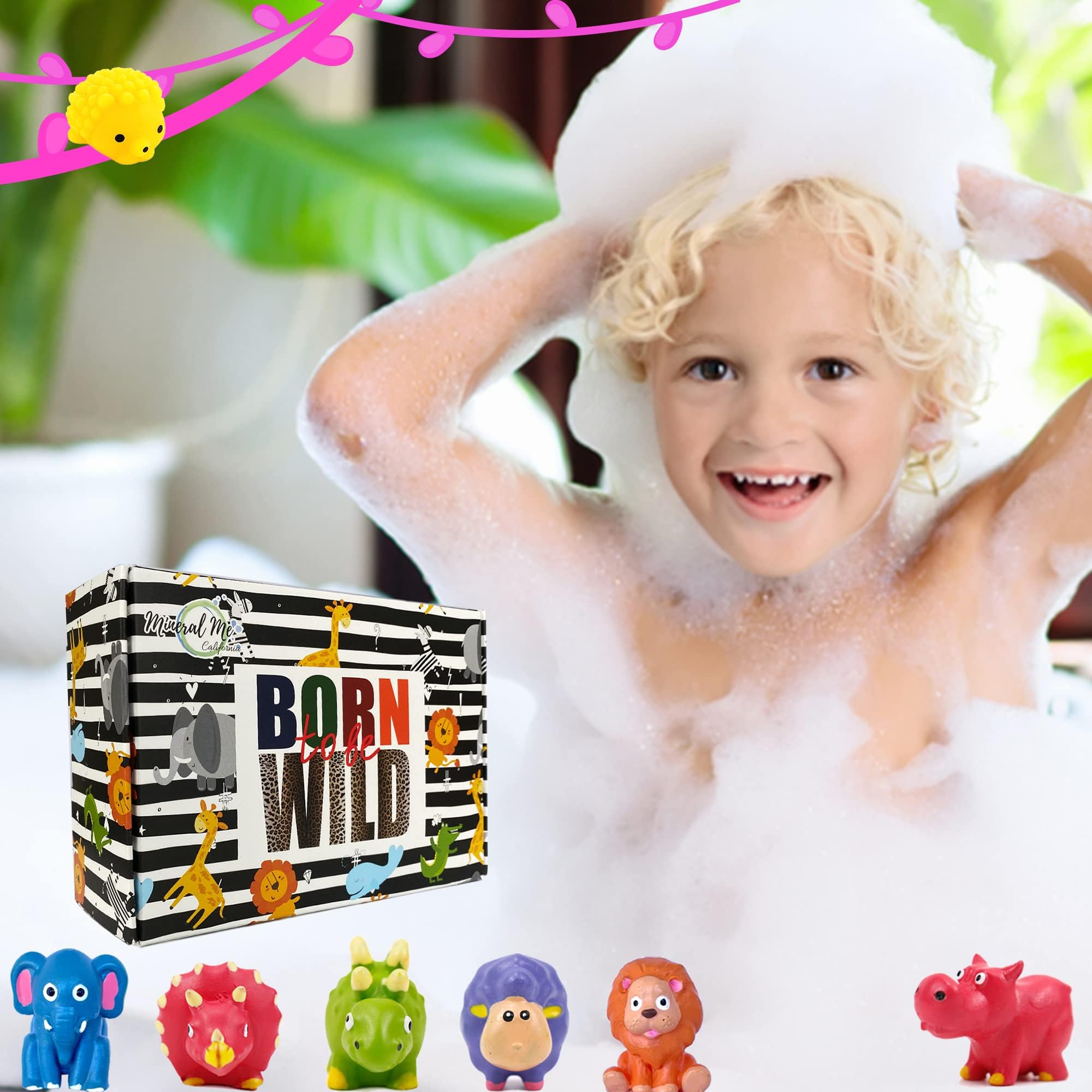 Bath Bombs for Kids with Surprise Inside - Organic Bath Fizzies with Toys Inside. All Natural, Gentle, and Kids Safe, Rainbow Spa Bath Fizz Balls, Birthday Gifts for Boys, Toddlers, Baby