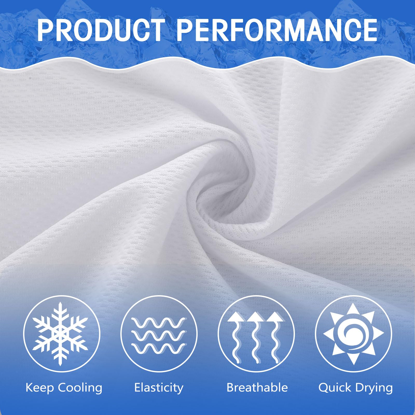 Hosuly 1000 Pack Cooling Towels Bulk 40 x 12 Inch Large Chilly Breathable Sweat Sports Cold Towels Sublimation Microfiber Ice Neck Rag for Hot Weather Workout Gym Team Gift (Dark Blue)