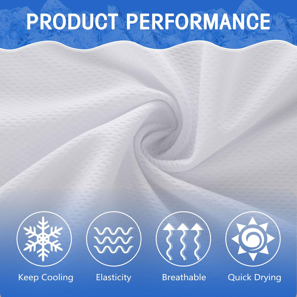 Hosuly 1000 Pack Cooling Towels Bulk 40 x 12 Inch Large Chilly Breathable Sweat Sports Cold Towels Sublimation Microfiber Ice Neck Rag for Hot Weather Workout Gym Team Gift (Dark Blue)