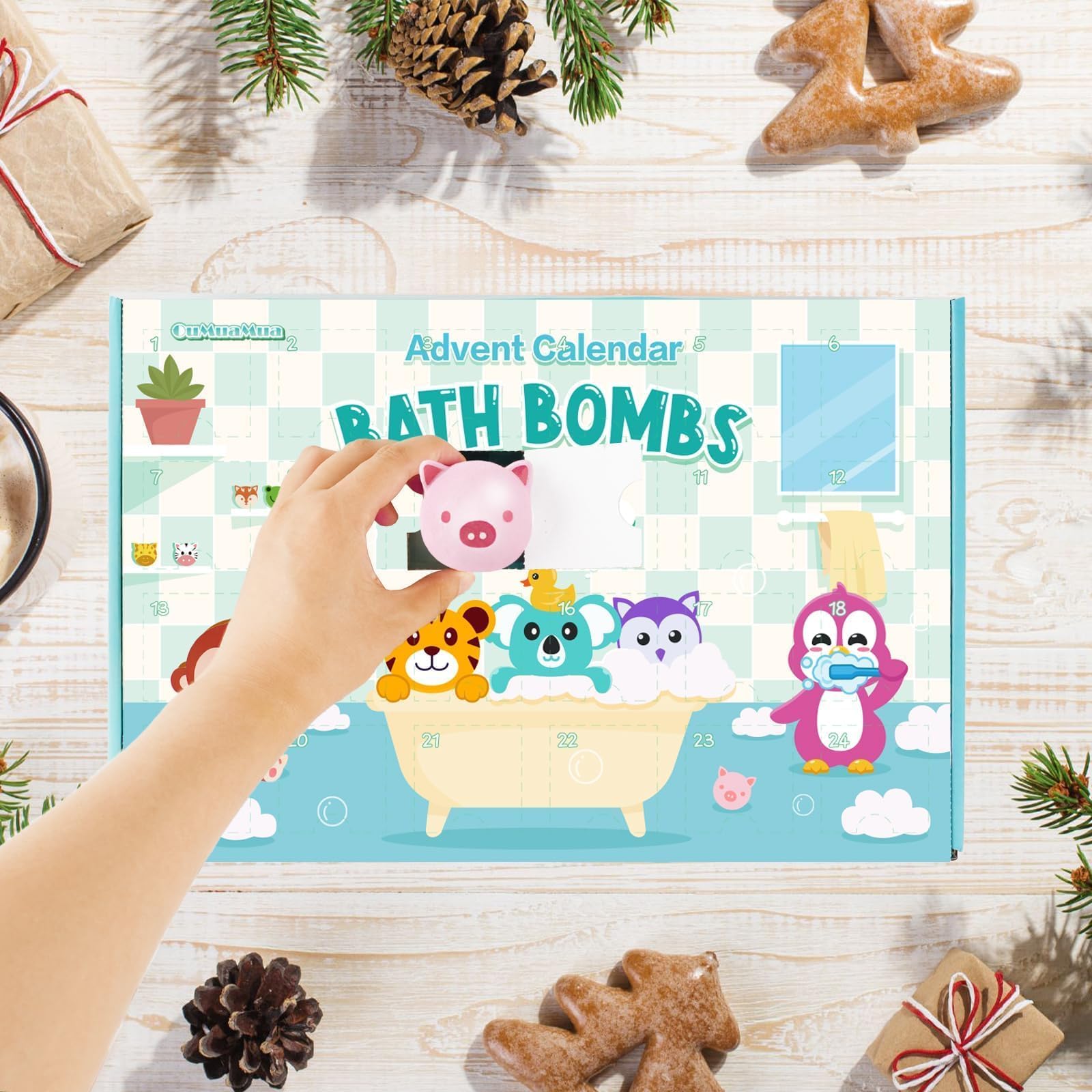 Bath Bombs for Kids with Surprise Toys Inside, 12 Pcs Bubble Bath Fizzy Balls with 12 Animal Shapes, Natural Bath Bombs Valentine's Day Easter Children's Day Gift Set for Kids Girls Boys Toddlers