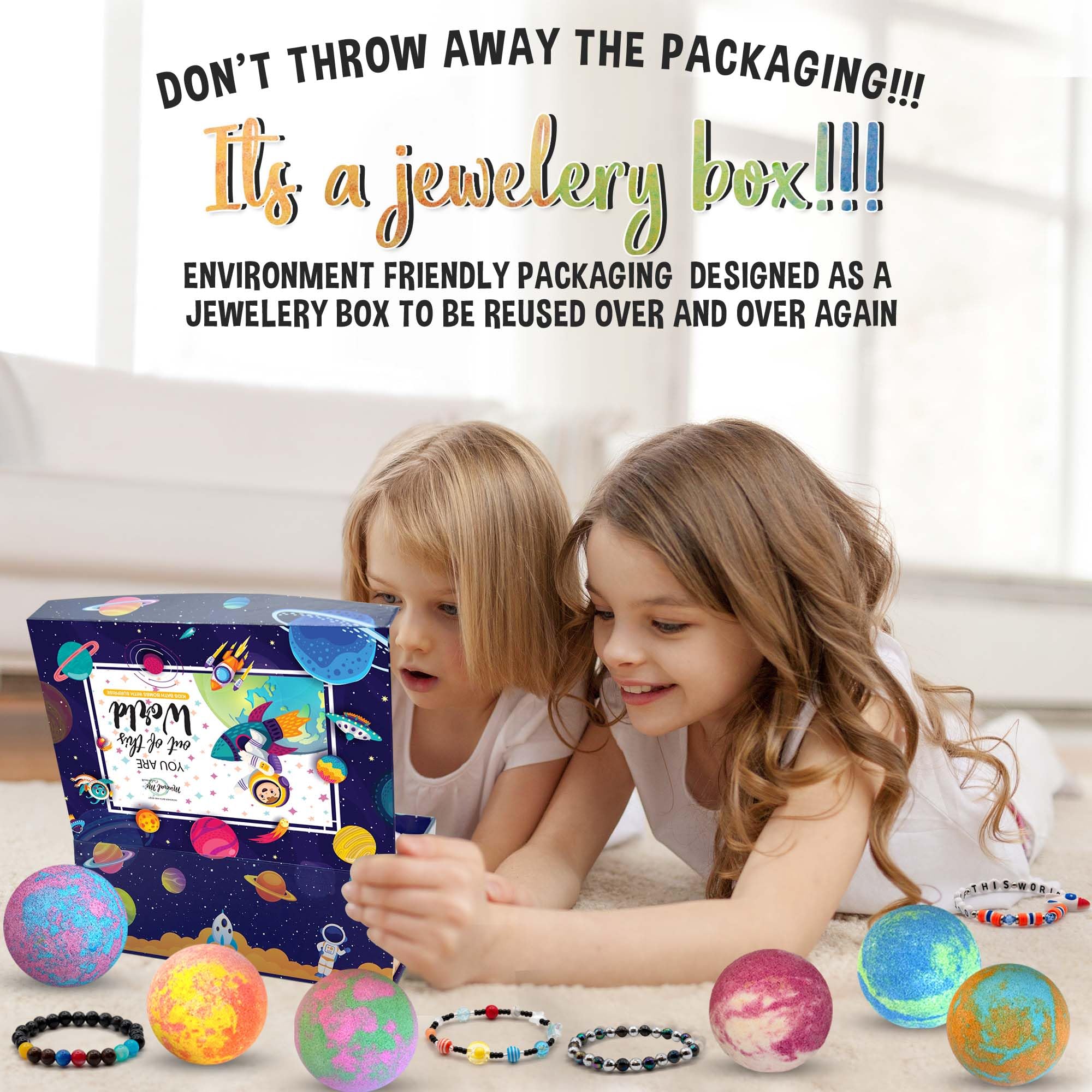 Bath Bombs for Kids with Surprise Inside - Organic Bath Fizzies with Toys Inside. All Natural, Gentle, and Kids Safe, Rainbow Spa Bath Fizz Balls, Birthday Gifts for Boys, Toddlers, Baby