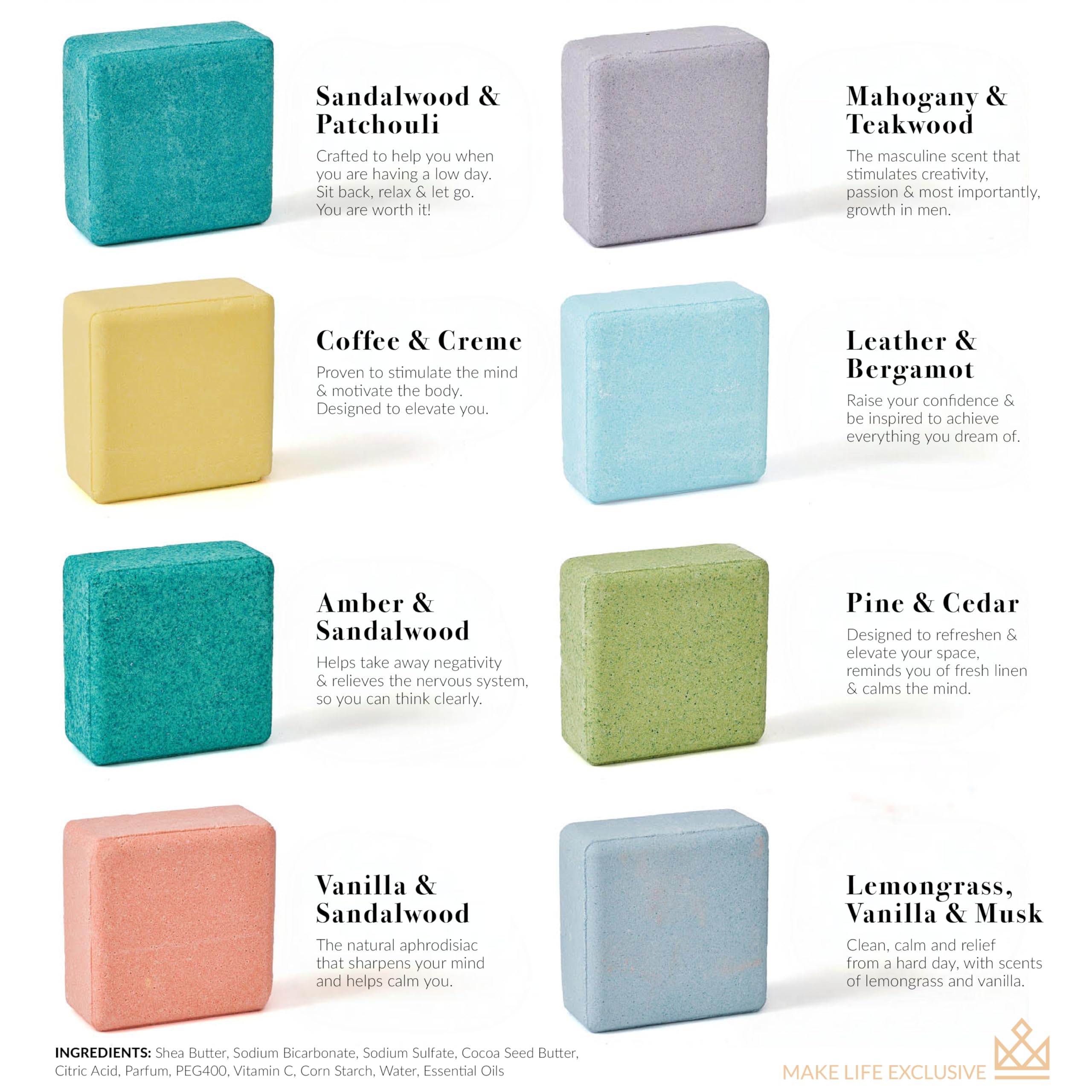 Bath Bombs for Men – 8 Large Diamond Shape Natural Mens Bath Bombs | Relaxing Bubble Bath Set & Bubble Bath Balls for Men | Masculine Scents & Skin Soothing Gift Set