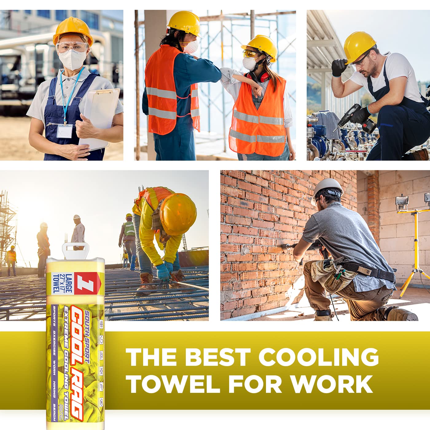 Cool Cool RAG Extreme Cooling Towel for Heat Relief - PVA Cooling Towel for Workout, Gym, Running and for Other Outdoor Sports - Cooling Rag for Neck - Cool Towel for Quick Cooling