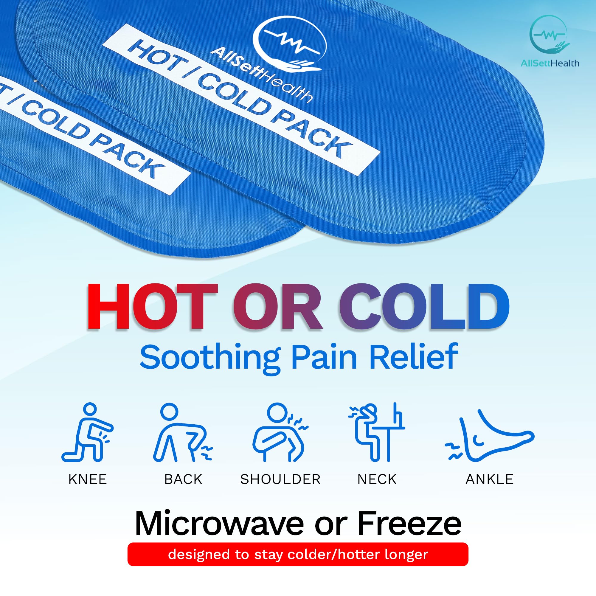 Neck Ice Pack Wrap with 2 Reusable Gel Ice Packs, Flexible Ice Wrap for Neck, Shoulders, Knees, Wrists, Soft Cooling Towel Compress for Post Surgery, Tonsillectomy, Migraine, Sore Muscle Pain Relief