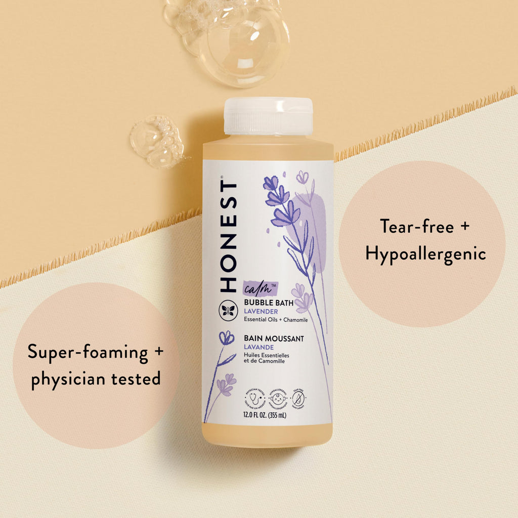 The Honest Company Foaming Bubble Bath, Naturally Derived, Tear-free, Hypoallergenic, Citrus Vanilla Refresh, 12 fl oz