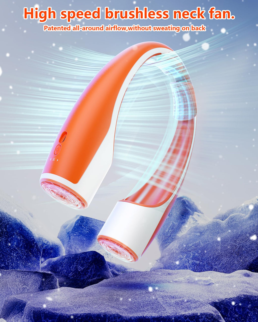 Rohent Portable Hands-Free Neck Fan - 4000mAh Battery, USB-C Rechargeable, Ultra-Quiet, 4 Adjustable Speeds – Perfect for Office, Outdoor, and Travel Use