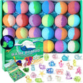 Bath Bombs for Kids with Toys Inside - 24 Pack Kid Bath Bombs with Glow in The Dark Surprise Toys Inside, Child-Safe Natural Bath Bombs, Birthday Gifts for Kids Girls Boys, Organic Bubble Bath Fizzy