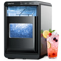CyberChill Nugget Ice Maker Countertop 44lbs Per Day Pebble Sonic Ice Makers Machine Chewable Pellet Ice with Self-Cleaning Removable Water Tank See Through Window for Home/Kitchen/Office