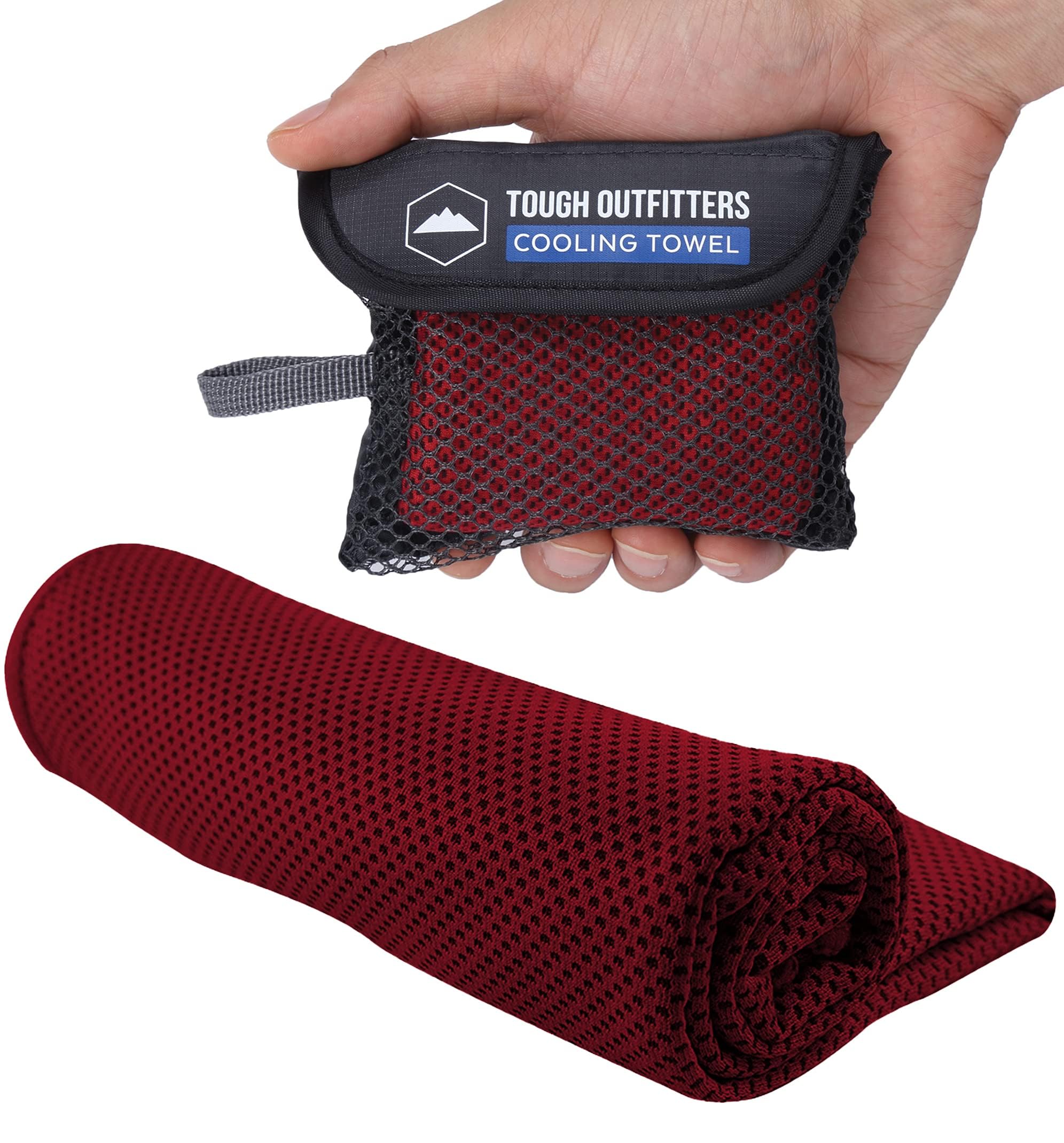 Tough Outdoors Cooling Towels for Neck Face - Neck Cooling Towel for Hot Weather Yoga Sports Golf Sweat - Instant Cold Towel