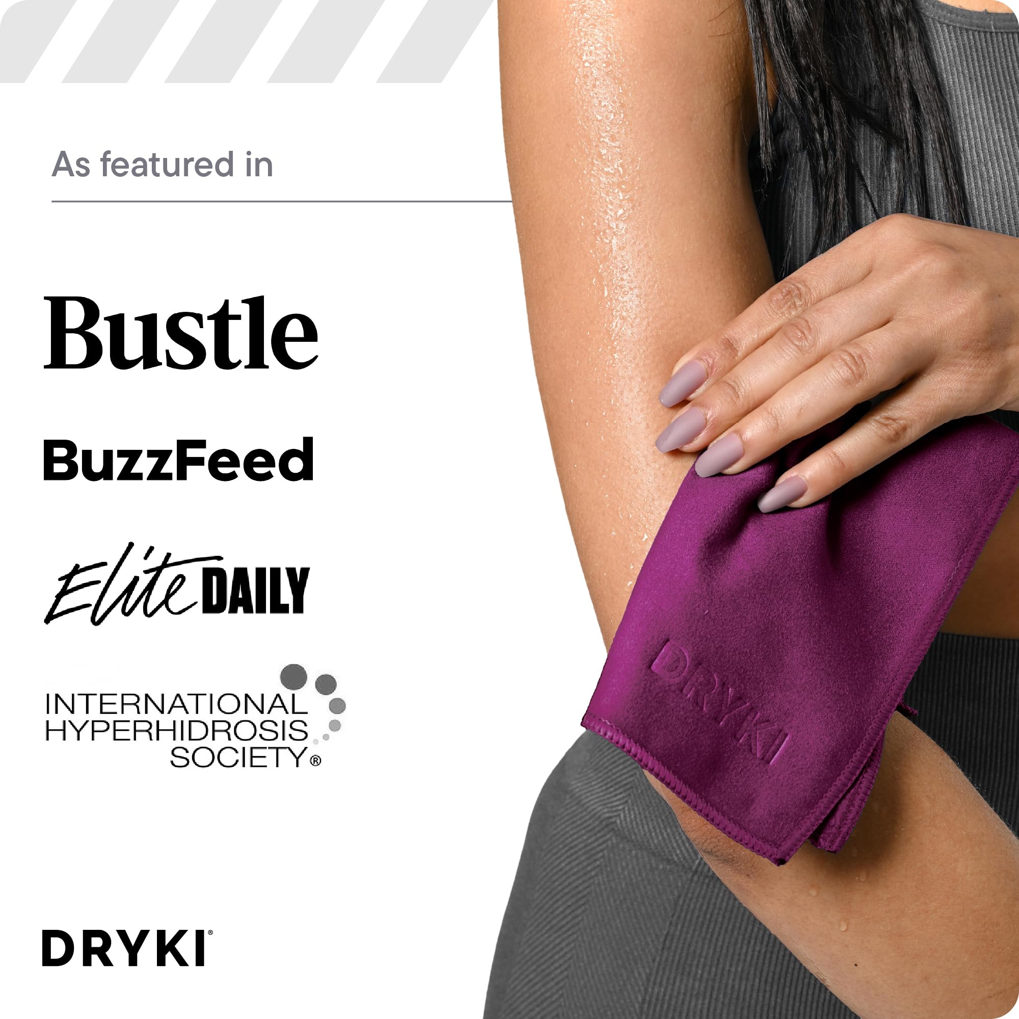 DRYKI Sweat Absorbing Handkerchiefs - The Original Pocket-Sized Sweat Towels - Quick-Dry Microfiber Sweat Rags for Face, Hands, & Body - Men & Women - Gym, Sports, and Work (Forest: 5 Pack)
