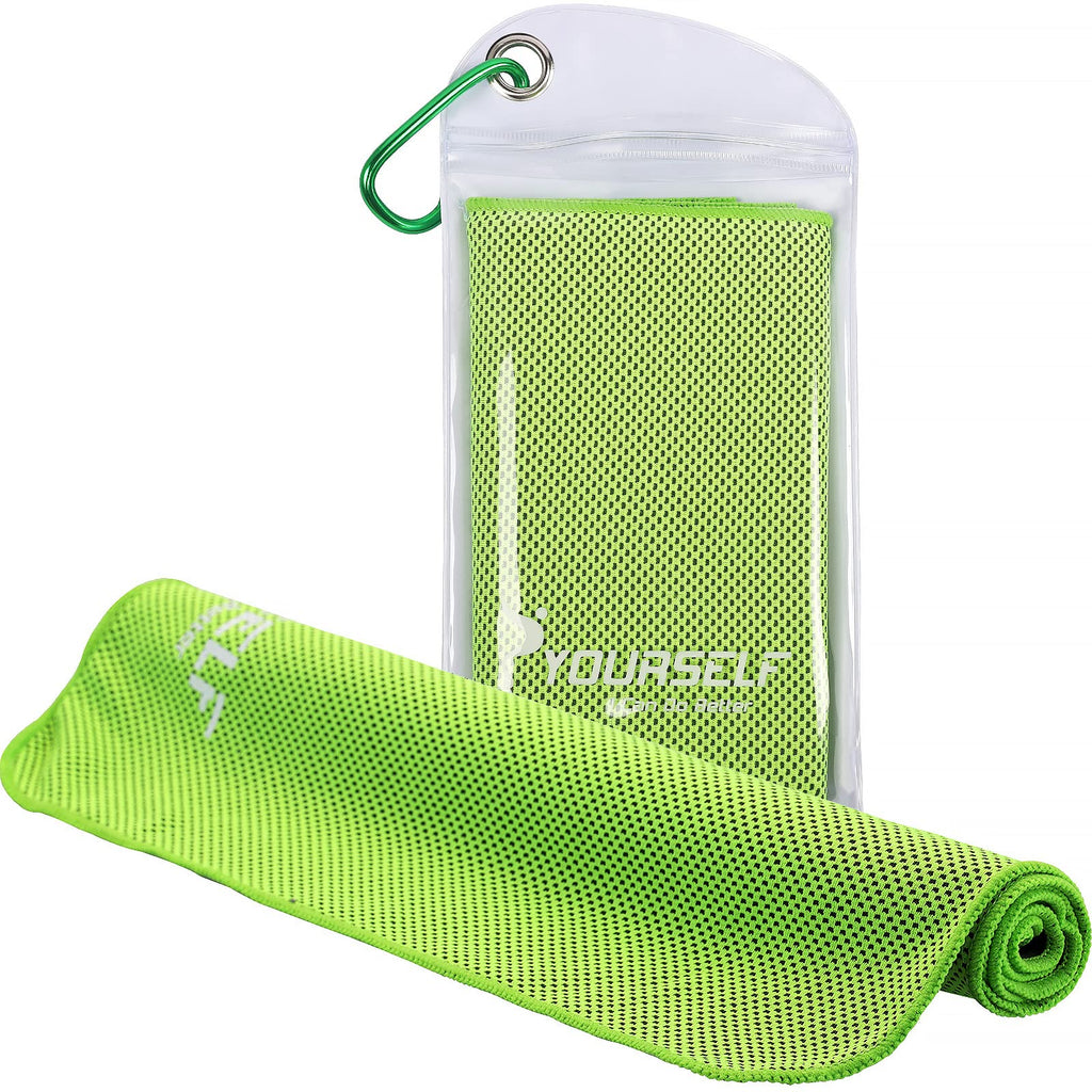 SYOURSELF Cooling Towel, Cooling Towels for Neck,40" x 12"Ice Towel for Instant Cooling Relief, Soft Breathable Chilly Towel, Perfect Yoga, Golf, Sports, Gym, Workout, Athletes Towel (1PC-Orange)