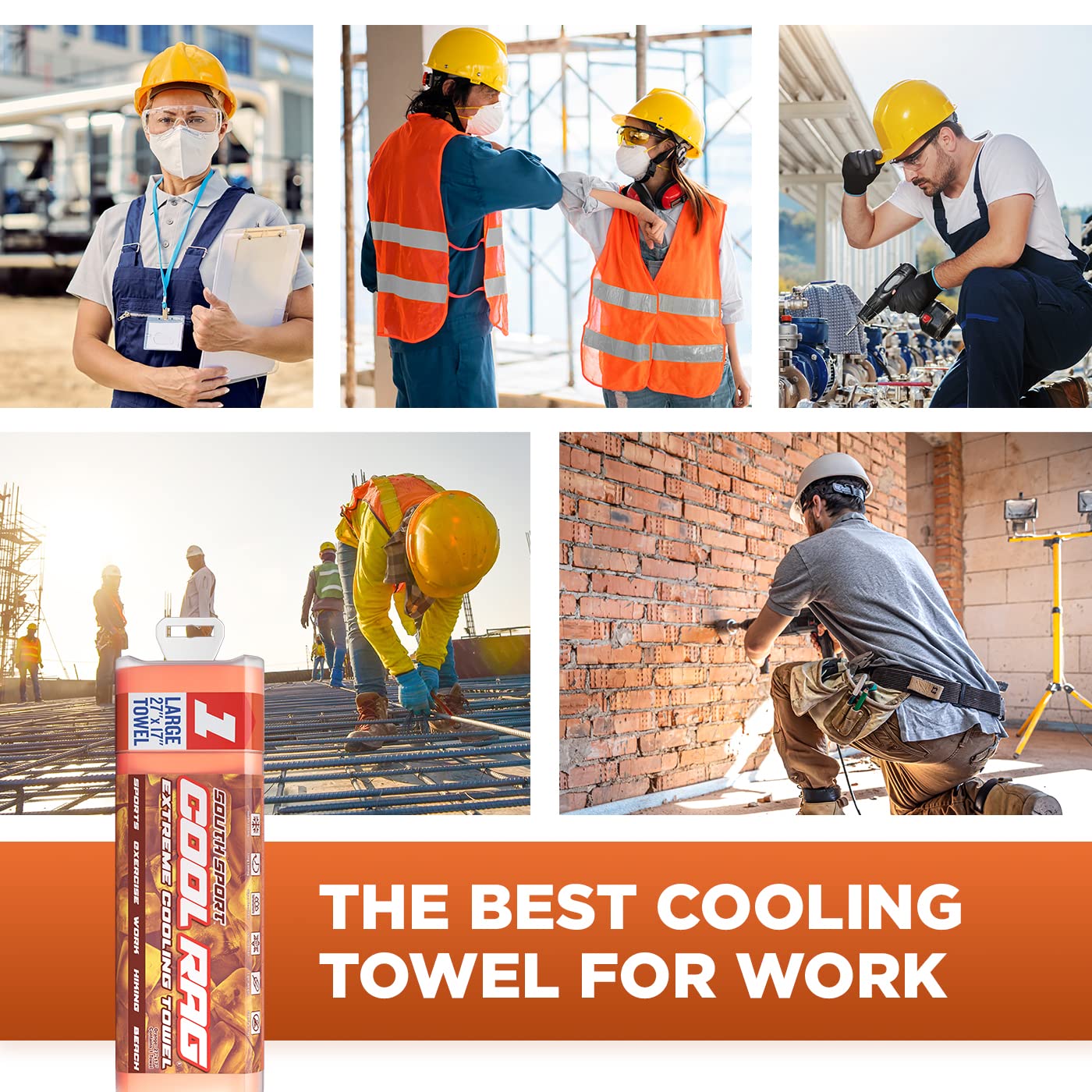 Cool Cool RAG Extreme Cooling Towel for Heat Relief - PVA Cooling Towel for Workout, Gym, Running and for Other Outdoor Sports - Cooling Rag for Neck - Cool Towel for Quick Cooling