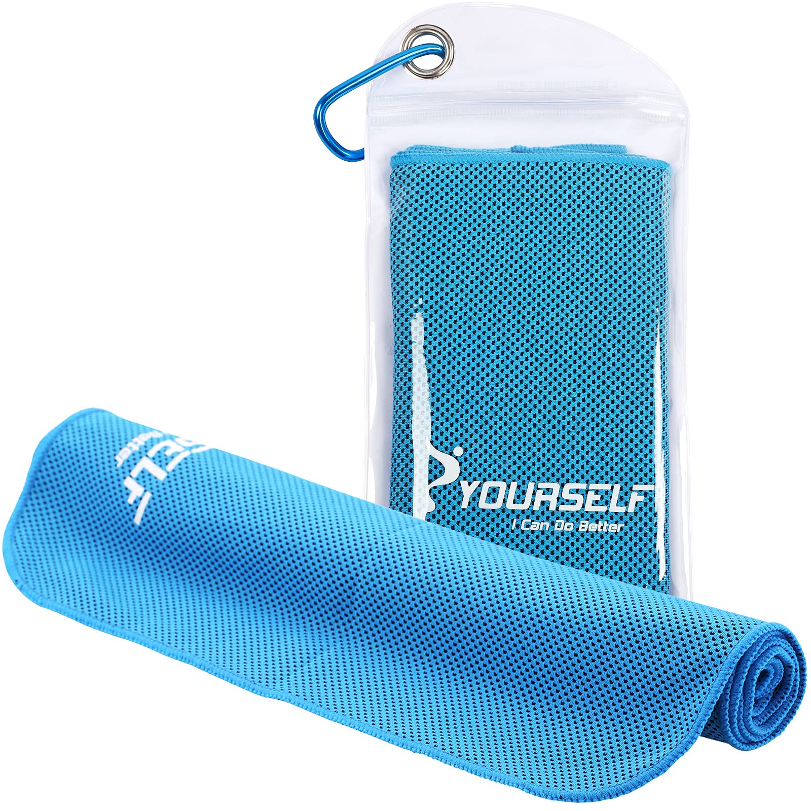 SYOURSELF Cooling Towel, Cooling Towels for Neck,40" x 12"Ice Towel for Instant Cooling Relief, Soft Breathable Chilly Towel, Perfect Yoga, Golf, Sports, Gym, Workout, Athletes Towel (1PC-Orange)