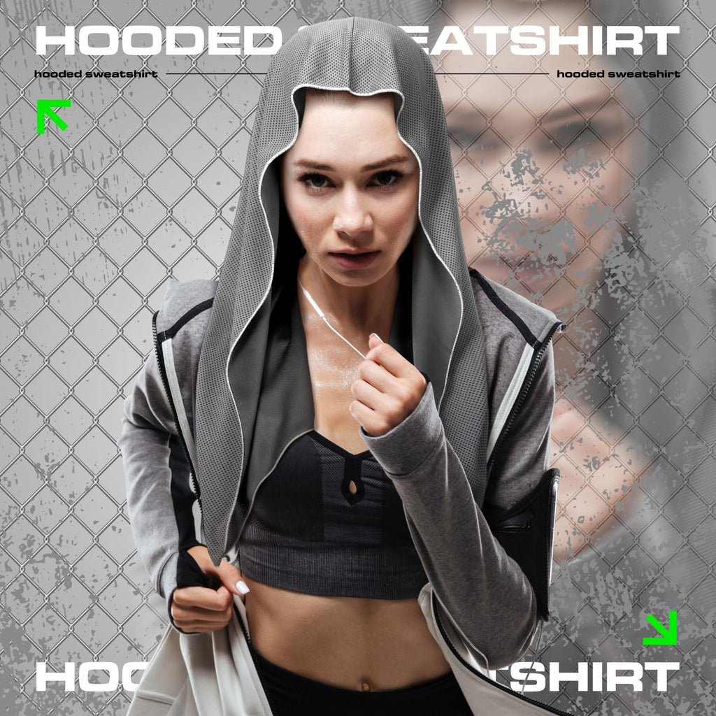 Bencailor 6 Pcs Cooling Hoodie Towel for Face Sport Hood Towel Cooling Towels Neck Cooler Cooling Neck Wraps Soft Breathable Chilly Camping Towels Absorbent Microfiber Towel
