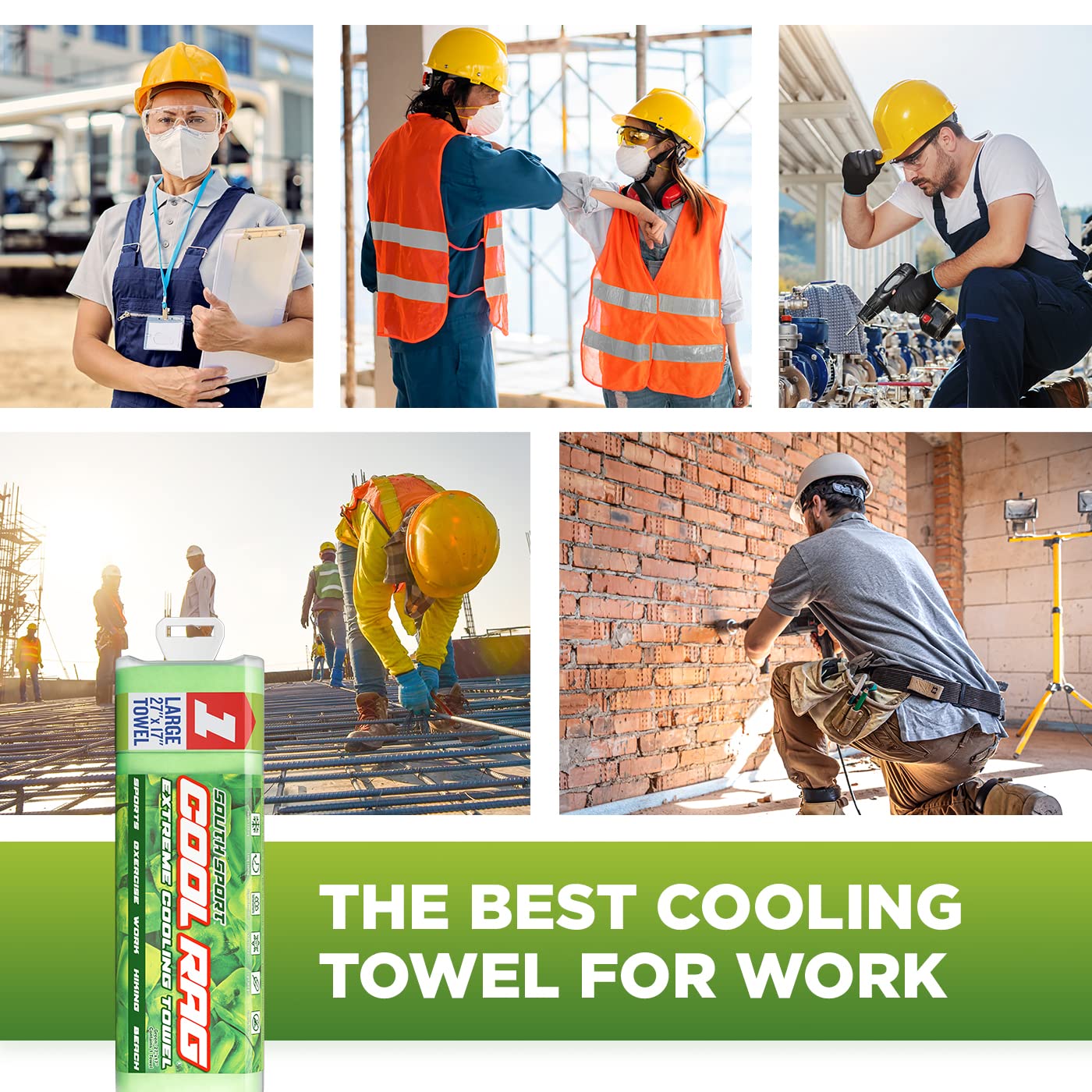 Cool Cool RAG Extreme Cooling Towel for Heat Relief - PVA Cooling Towel for Workout, Gym, Running and for Other Outdoor Sports - Cooling Rag for Neck - Cool Towel for Quick Cooling
