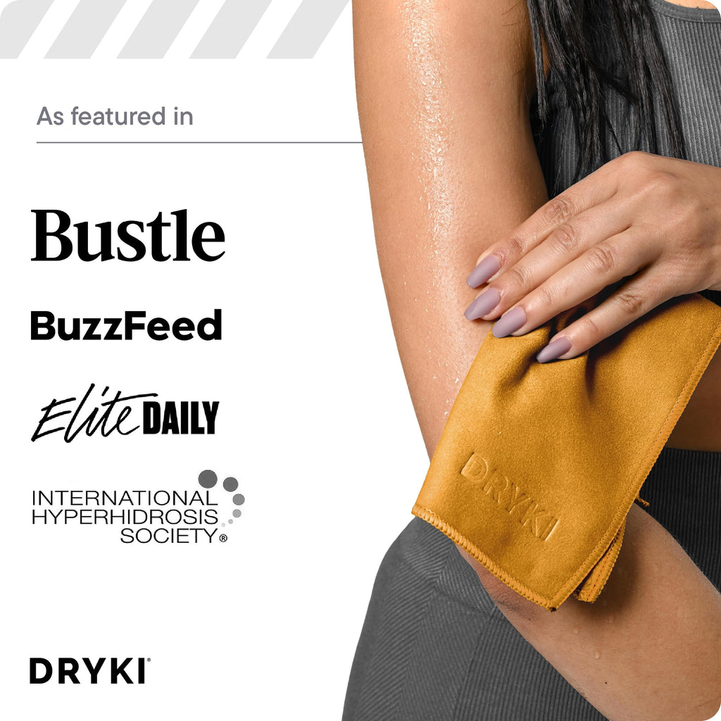 DRYKI Pocket-Sized Sweat Towels - The Original Sweat Absorbing Handkerchiefs - Quick-Dry Microfiber Sweat Rags for Face, Hands, & Body - Men & Women - Gym, Sports, and Work (Desert: 5 Pack)