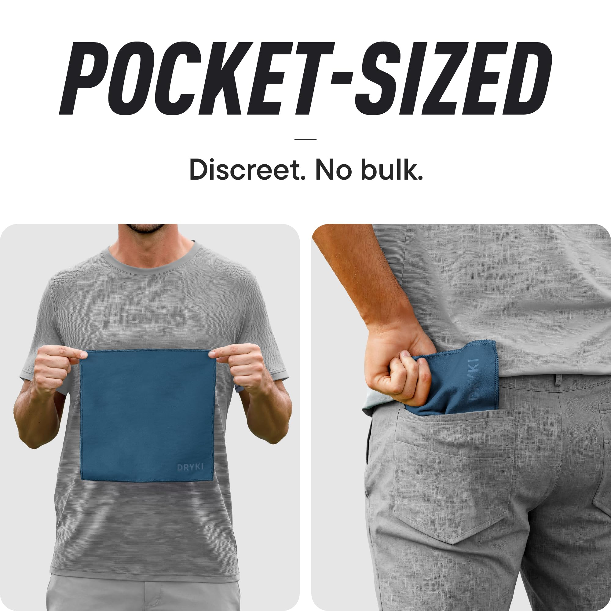 DRYKI Pocket-Sized Sweat Towels - The Original Sweat Absorbing Handkerchiefs - Quick-Dry Microfiber Sweat Rags for Face, Hands, & Body - Men & Women - Gym, Sports, and Work (Desert: 5 Pack)
