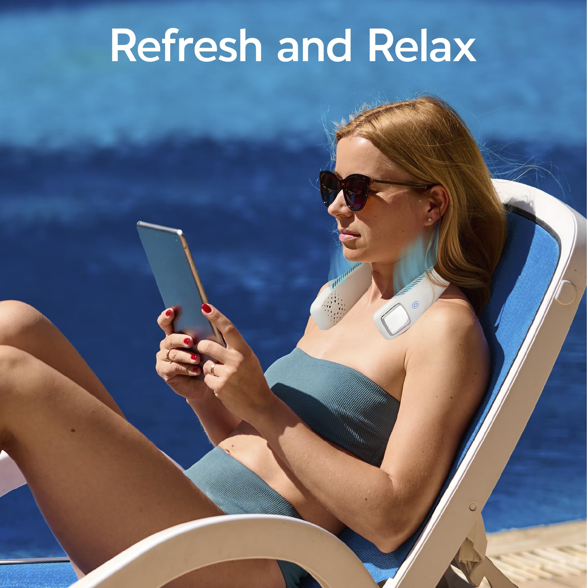 Arctic Air Freedom Personal Air Cooler - Portable 3-Speed Neck Fan, Hands-Free Wearable Design, Lightweight, Cordless And Rechargeable