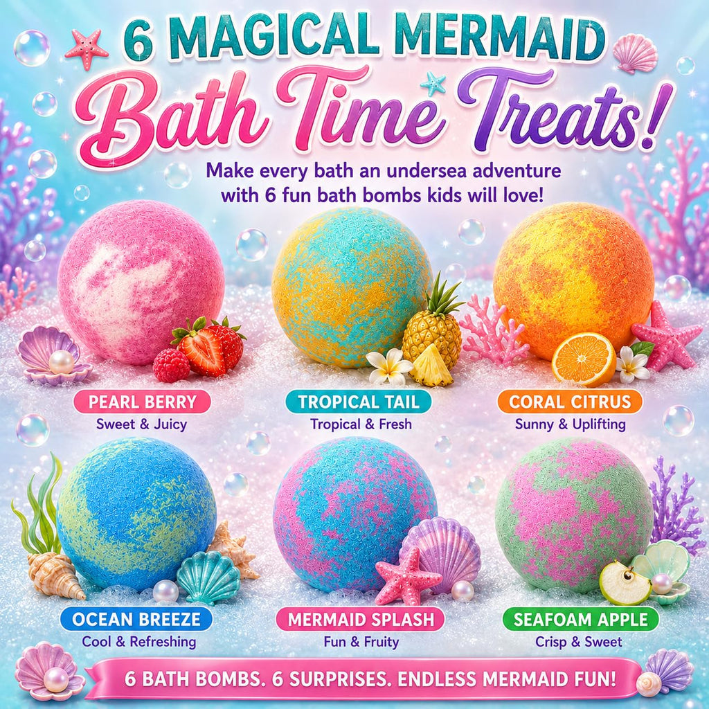 Bath Bombs for Kids with Surprise Inside - Organic Bath Fizzies with Toys Inside. All Natural, Gentle, and Kids Safe, Rainbow Spa Bath Fizz Balls, Birthday Gifts for Boys, Toddlers, Baby