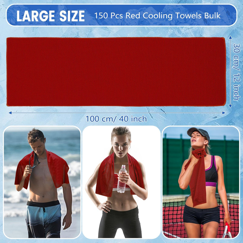 Hosuly 1000 Pack Cooling Towels Bulk 40 x 12 Inch Large Chilly Breathable Sweat Sports Cold Towels Sublimation Microfiber Ice Neck Rag for Hot Weather Workout Gym Team Gift (Dark Blue)