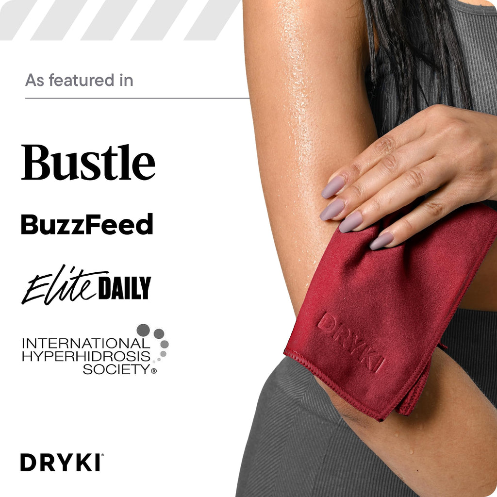 DRYKI Pocket-Sized Sweat Towels - The Original Sweat Absorbing Handkerchiefs - Quick-Dry Microfiber Sweat Rags for Face, Hands, & Body - Men & Women - Gym, Sports, and Work (Desert: 5 Pack)