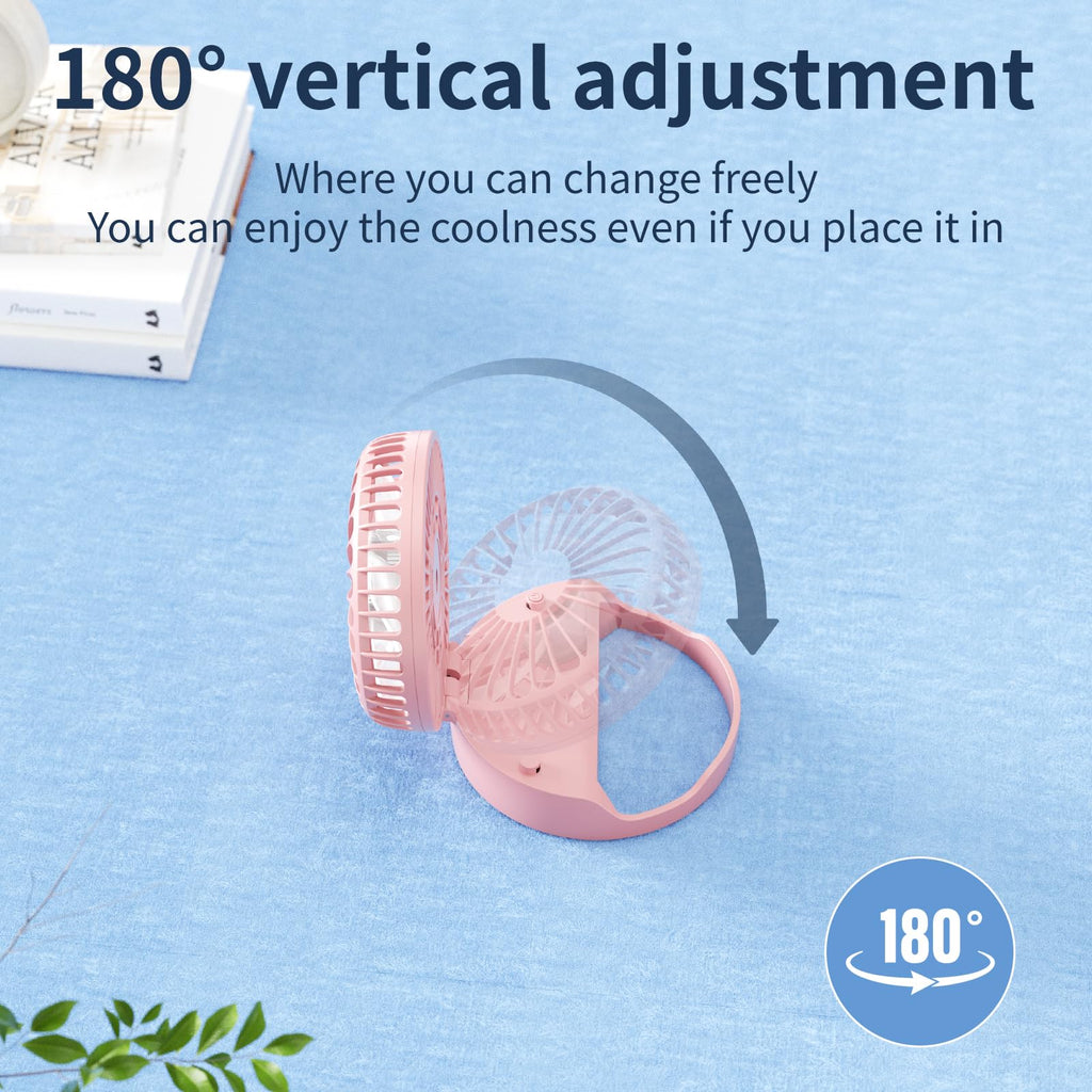 HandFan 10000mAh Neck Fan, 360° Rotation Hands Free Portable Fans for your Neck, 48h Lasting Rechargeable Battery Operated Wearable Necklace Personal Cool Fans for Travel/Disney/Sports/Cycling/Hiking