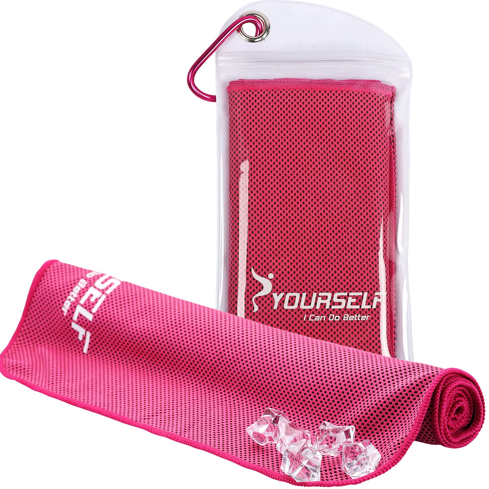 SYOURSELF Cooling Towel, Cooling Towels for Neck,40" x 12"Ice Towel for Instant Cooling Relief, Soft Breathable Chilly Towel, Perfect Yoga, Golf, Sports, Gym, Workout, Athletes Towel (1PC-Orange)