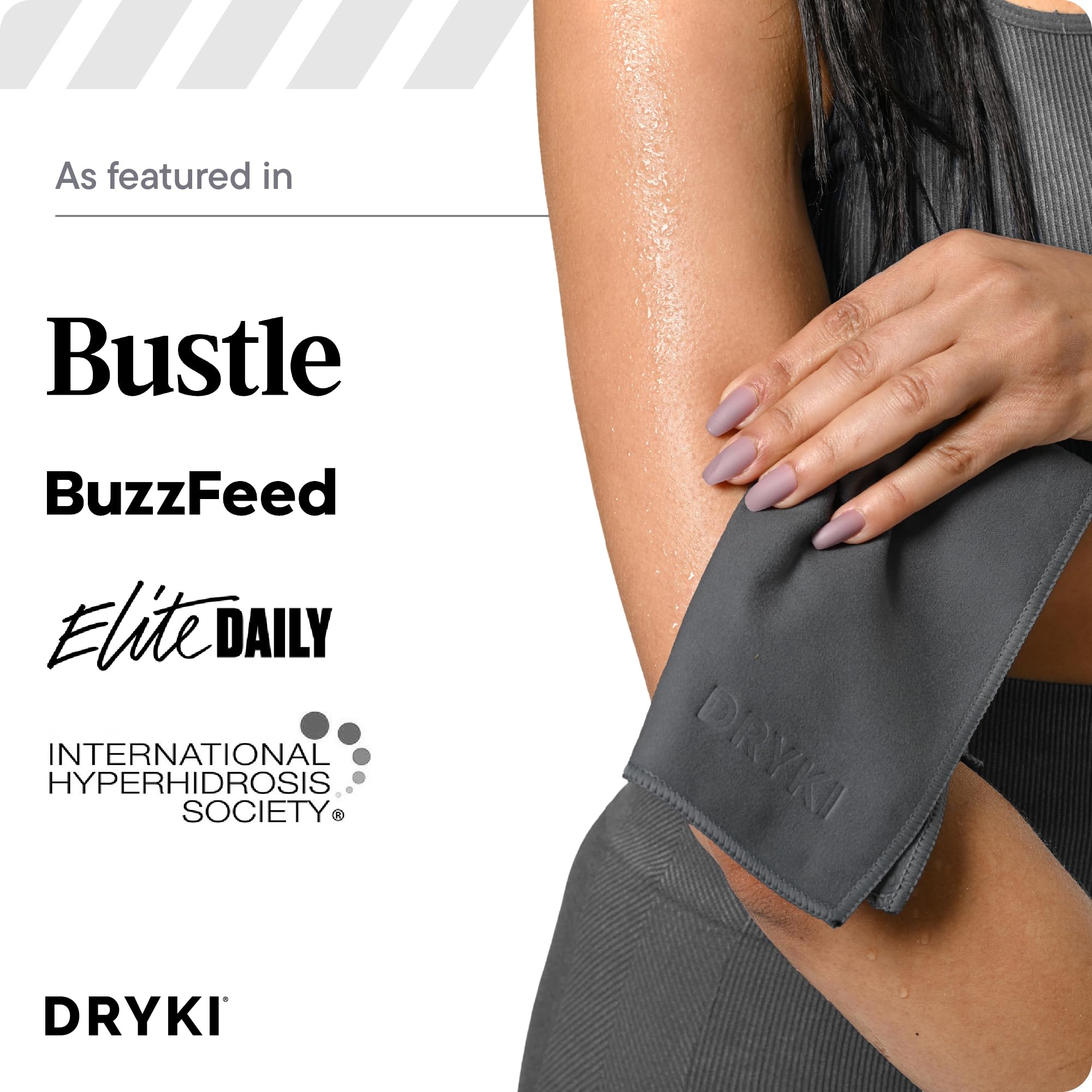 DRYKI Sweat Absorbing Handkerchiefs - The Original Pocket-Sized Sweat Towels - Quick-Dry Microfiber Sweat Rags for Face, Hands, & Body - Men & Women - Gym, Sports, and Work (Forest: 5 Pack)