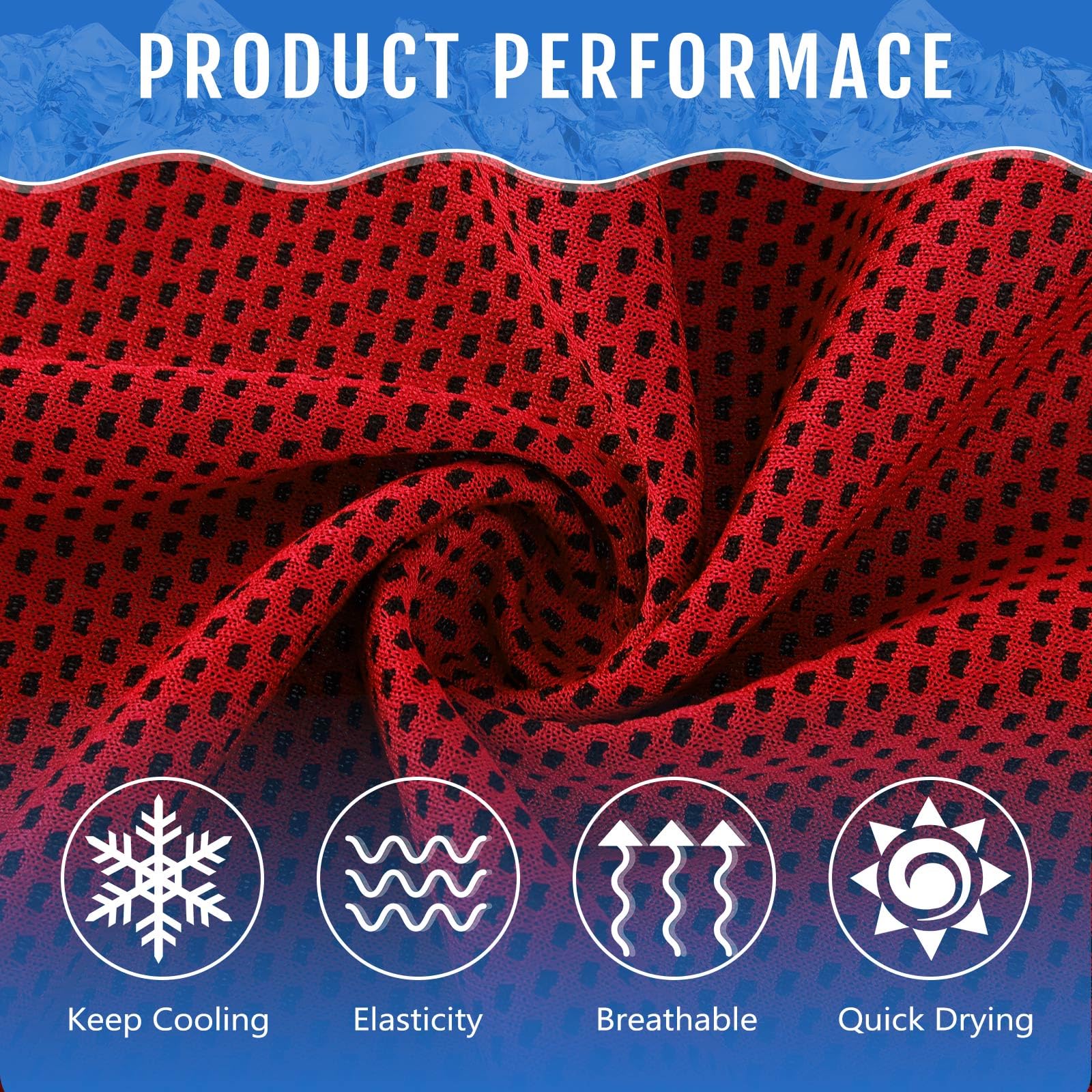 Hosuly 12 Pieces Cooling Towels, 40 x 12 Inch Ice Cool Towel for Neck and Face Microfiber Soft Breathable Chilly Rags for Yoga, Sports, Golf, Gym, Running, Workout(Purple)