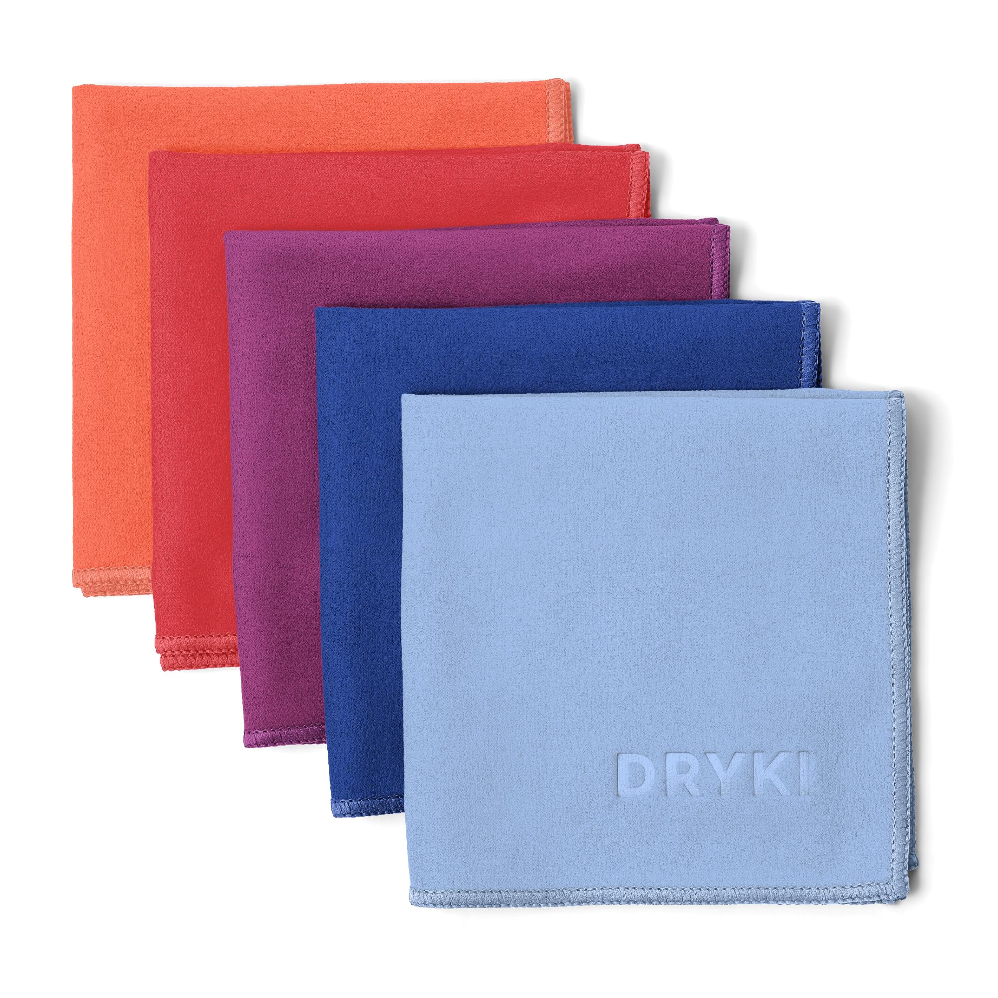 DRYKI Pocket-Sized Sweat Towels - The Original Sweat Absorbing Handkerchiefs - Quick-Dry Microfiber Sweat Rags for Face, Hands, & Body - Men & Women - Gym, Sports, and Work (Desert: 5 Pack)