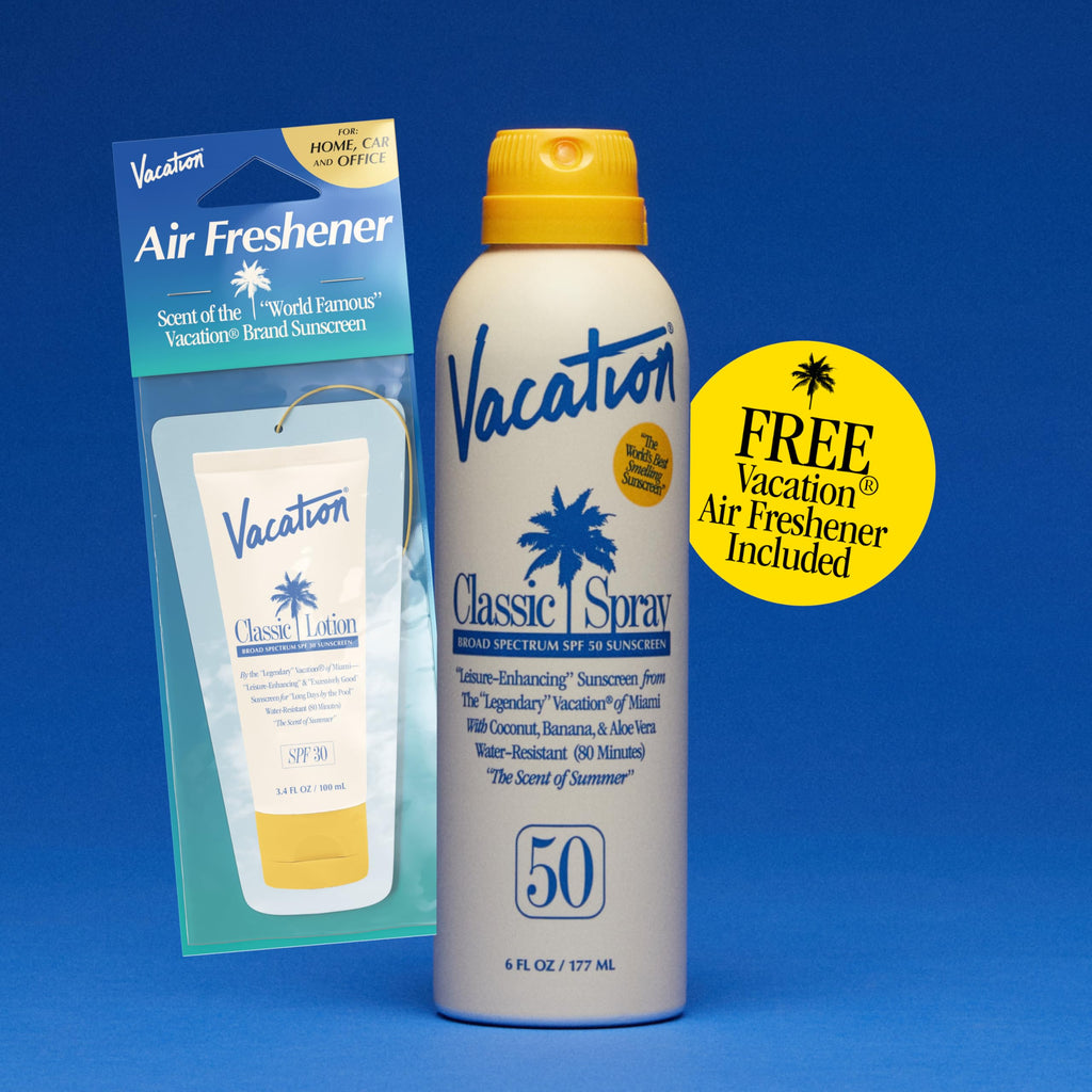 Vacation Classic SPF 50 Sunscreen Spray, 6 Fluid Ounces, Pack of 3 - Broad Spectrum, Lightweight, Transparent on All Skin Tones, Water-Resistant, Vegan, Dermatologist-Tested